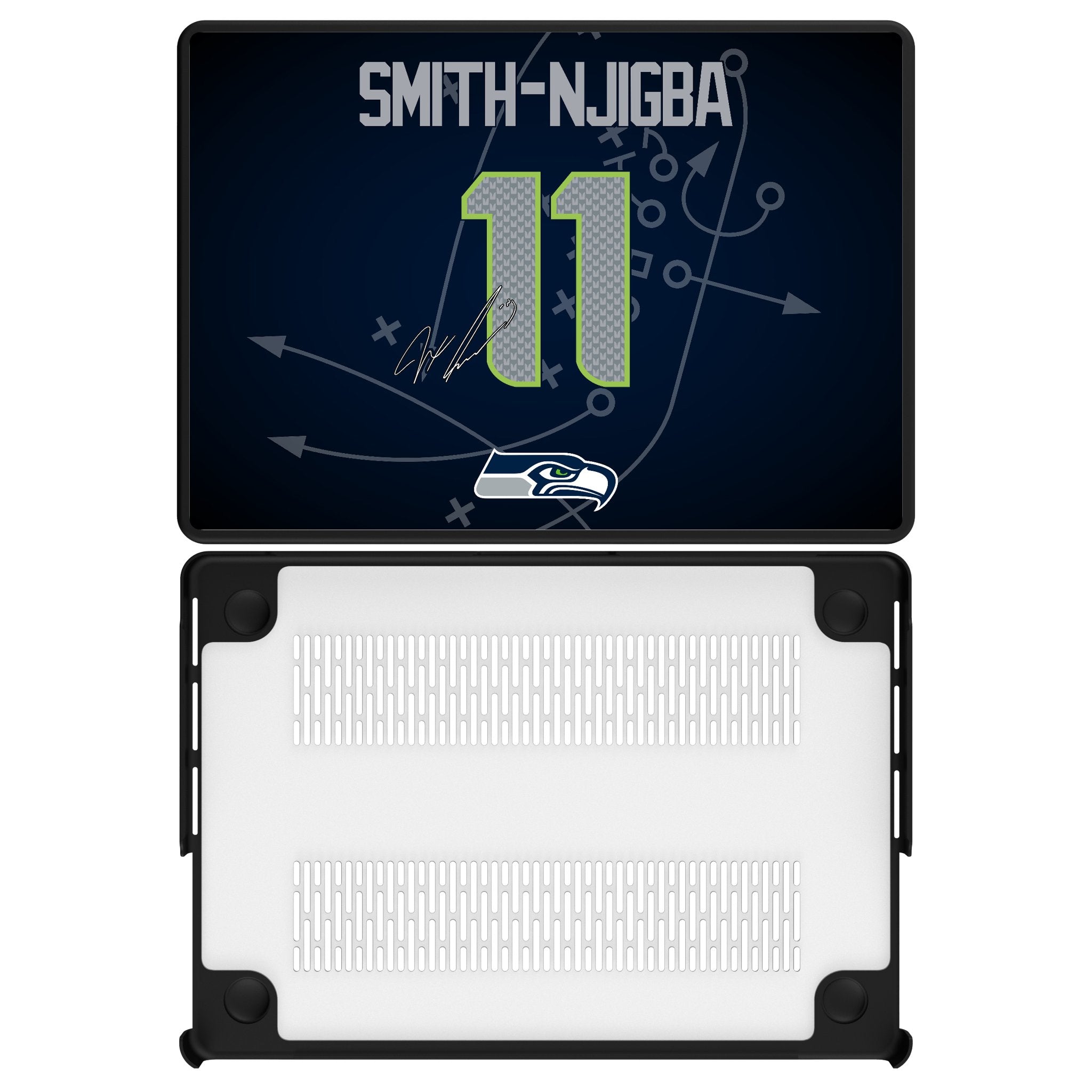 Jaxon Smith-Njigba Seattle Seahawks 11 Game Tactic Laptop Case for Apple MacBook - Sports Gifts, Sports Memorabilia, Sports Collectibles, Fan Shop