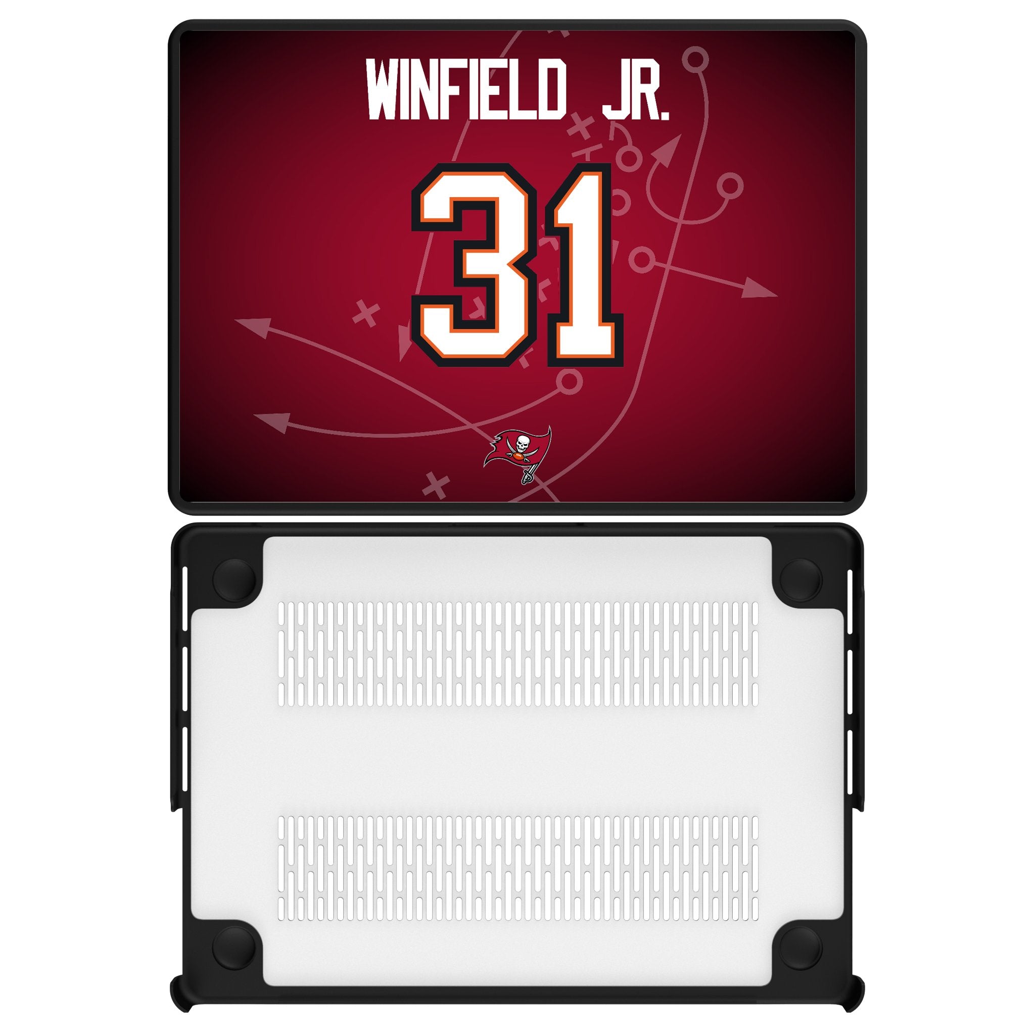 Antoine Winfield Jr. Tampa Bay Buccaneers 31 Game Tactic Laptop Case for Apple MacBook - Sports Gifts, Sports Memorabilia, Sports Collectibles, Fan Shop