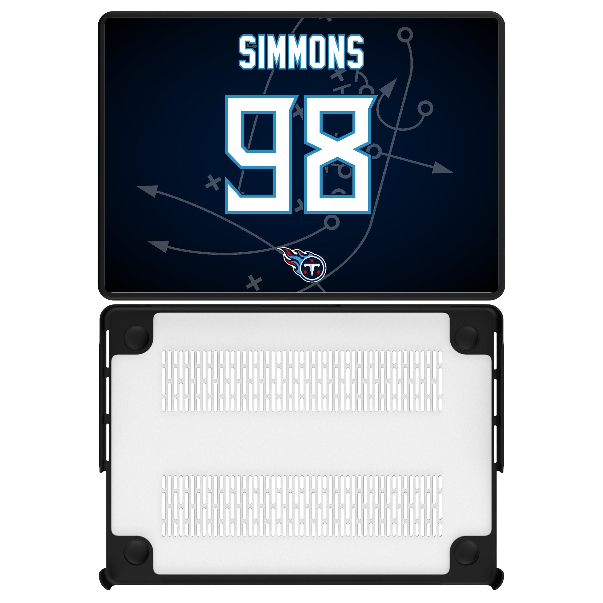 Jeffery Simmons Tennessee Titans 98 Game Tactic Laptop Case for Apple MacBook - Sports Gifts, Sports Memorabilia, Sports Collectibles, Fan Shop