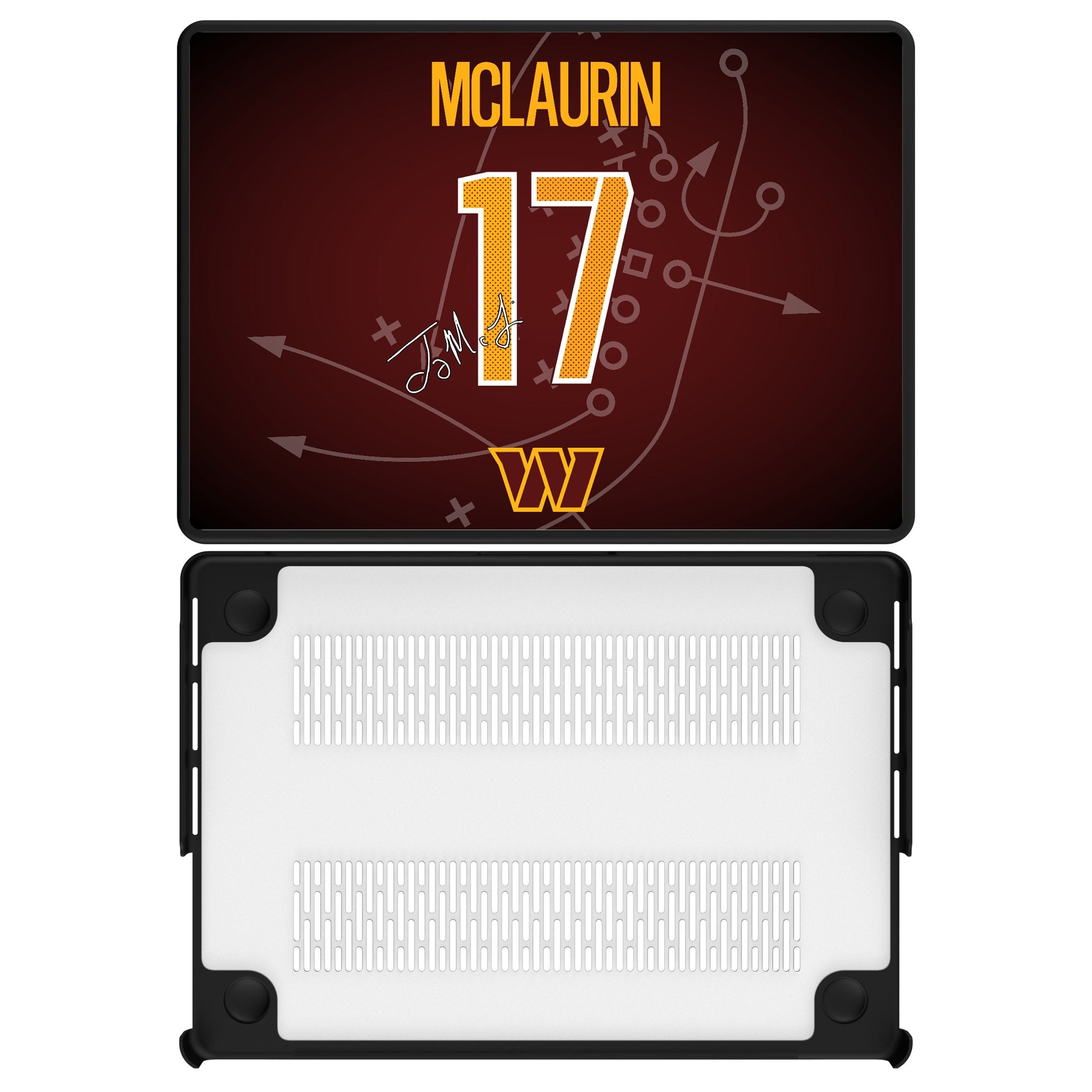 Terry McLaurin Washington Commanders 17 Game Tactic Laptop Case for Apple MacBook - Sports Gifts, Sports Memorabilia, Sports Collectibles, Fan Shop