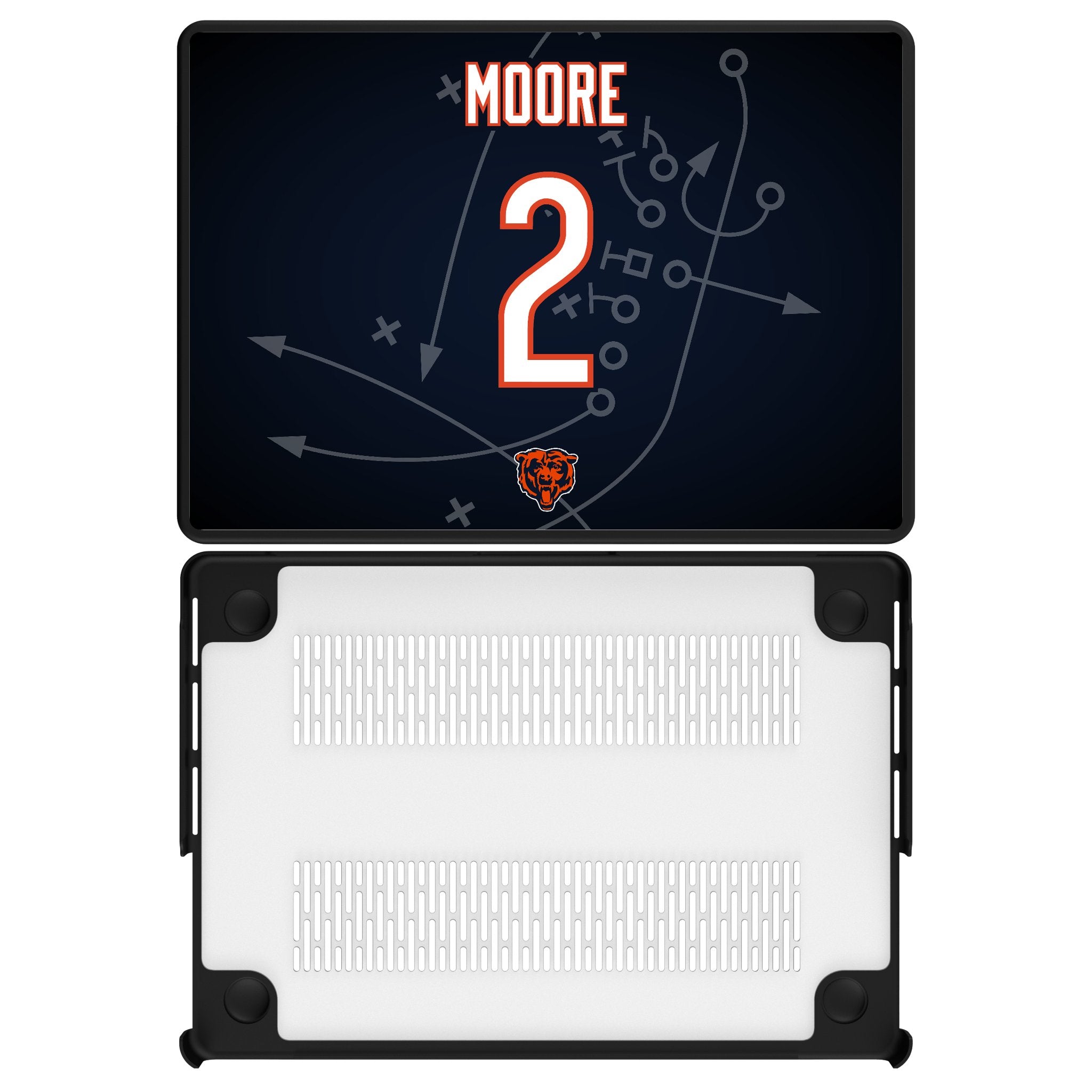 DJ Moore Chicago Bears 2 Game Tactic Laptop Case for Apple MacBook - Sports Gifts, Sports Memorabilia, Sports Collectibles, Fan Shop