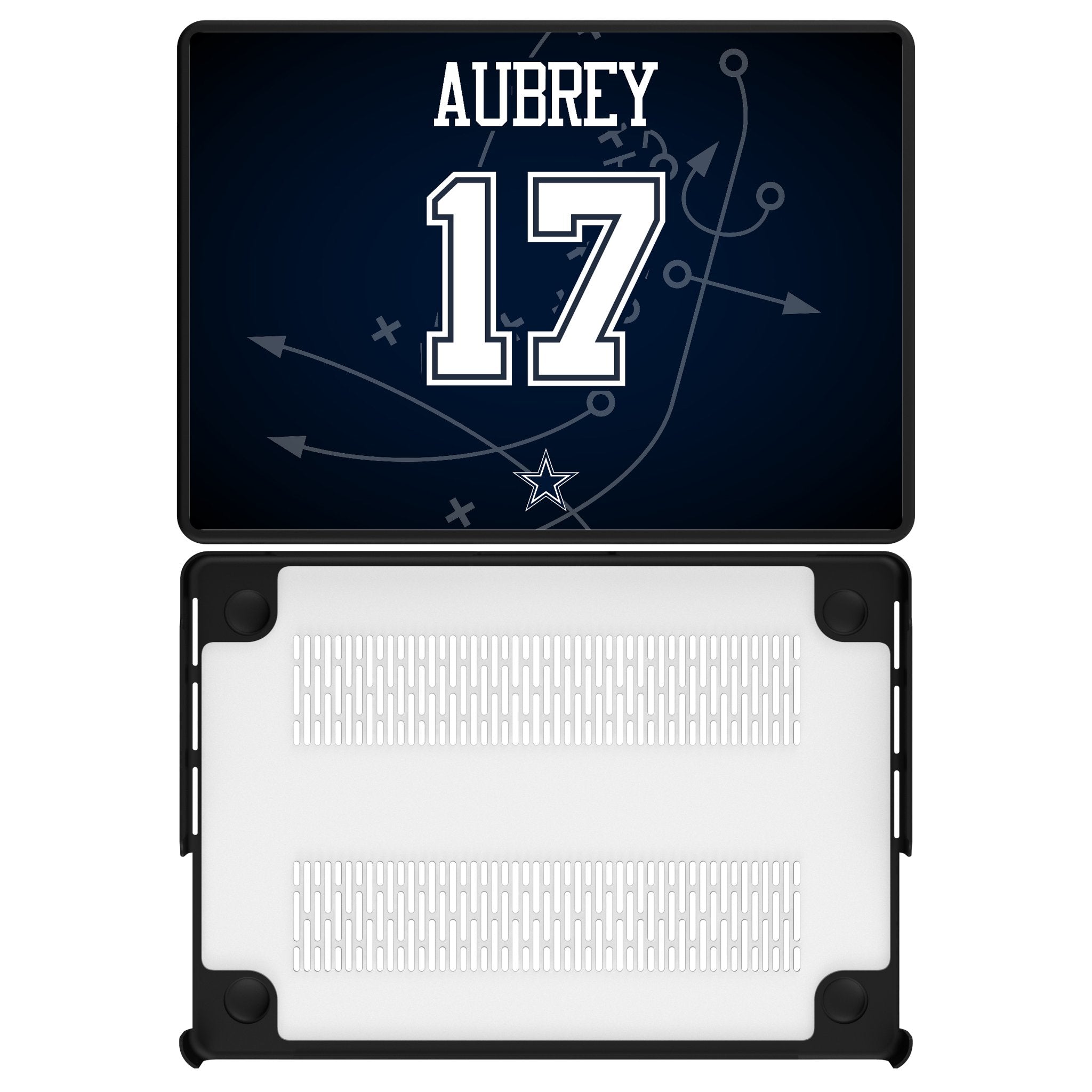 Brandon Aubrey Dallas Cowboys 17 Game Tactic Laptop Case for Apple MacBook - Sports Gifts, Sports Memorabilia, Sports Collectibles, Fan Shop