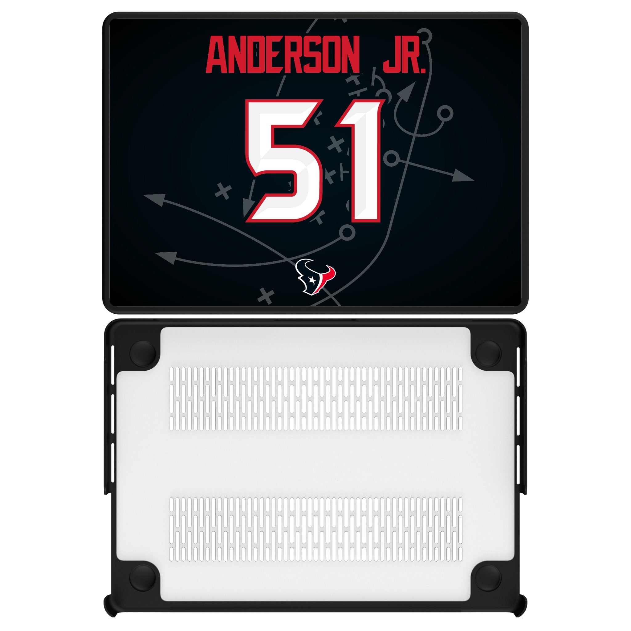 Will Anderson Jr. Houston Texans 51 Game Tactic Laptop Case for Apple MacBook - Sports Gifts, Sports Memorabilia, Sports Collectibles, Fan Shop