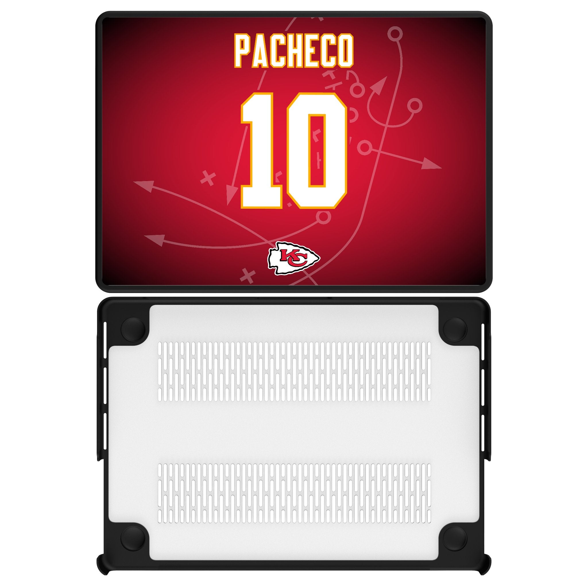 Isiah Pacheco Kansas City Chiefs 10 Game Tactic Laptop Case for Apple MacBook - Sports Gifts, Sports Memorabilia, Sports Collectibles, Fan Shop