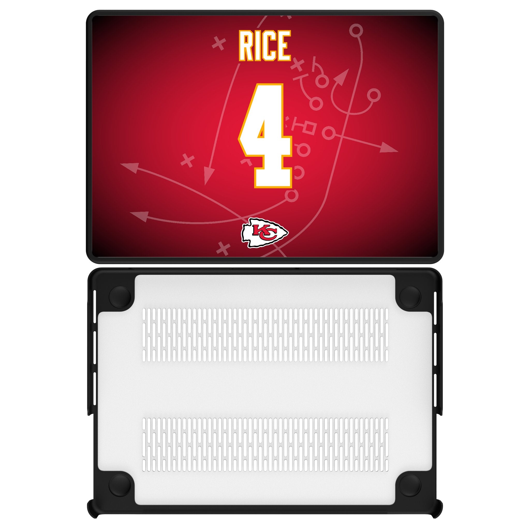 Rashee Rice Kansas City Chiefs 4 Game Tactic Laptop Case for Apple MacBook - Sports Gifts, Sports Memorabilia, Sports Collectibles, Fan Shop