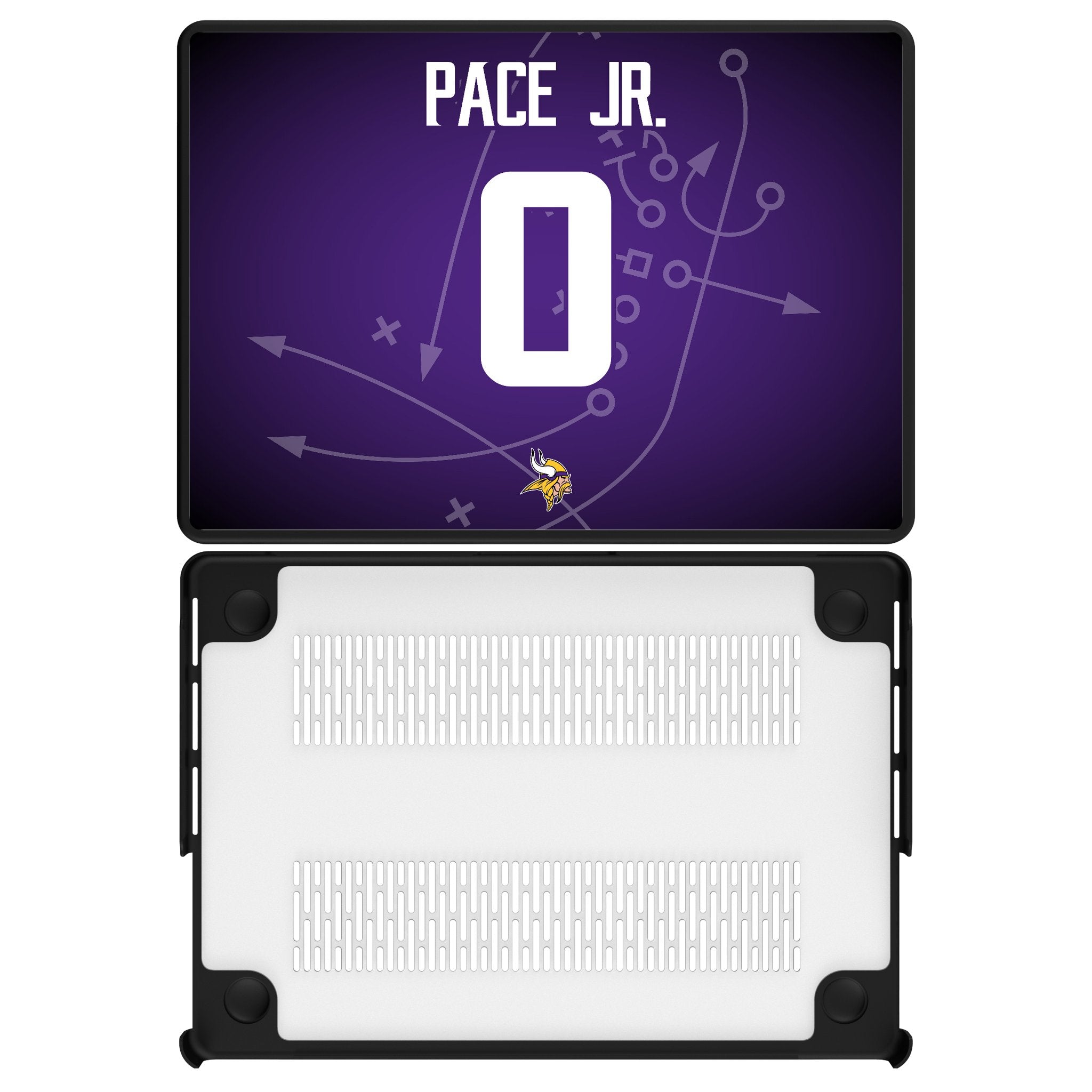 Ivan Pace Jr. Minnesota Vikings 0 Game Tactic Laptop Case for Apple MacBook - Sports Gifts, Sports Memorabilia, Sports Collectibles, Fan Shop