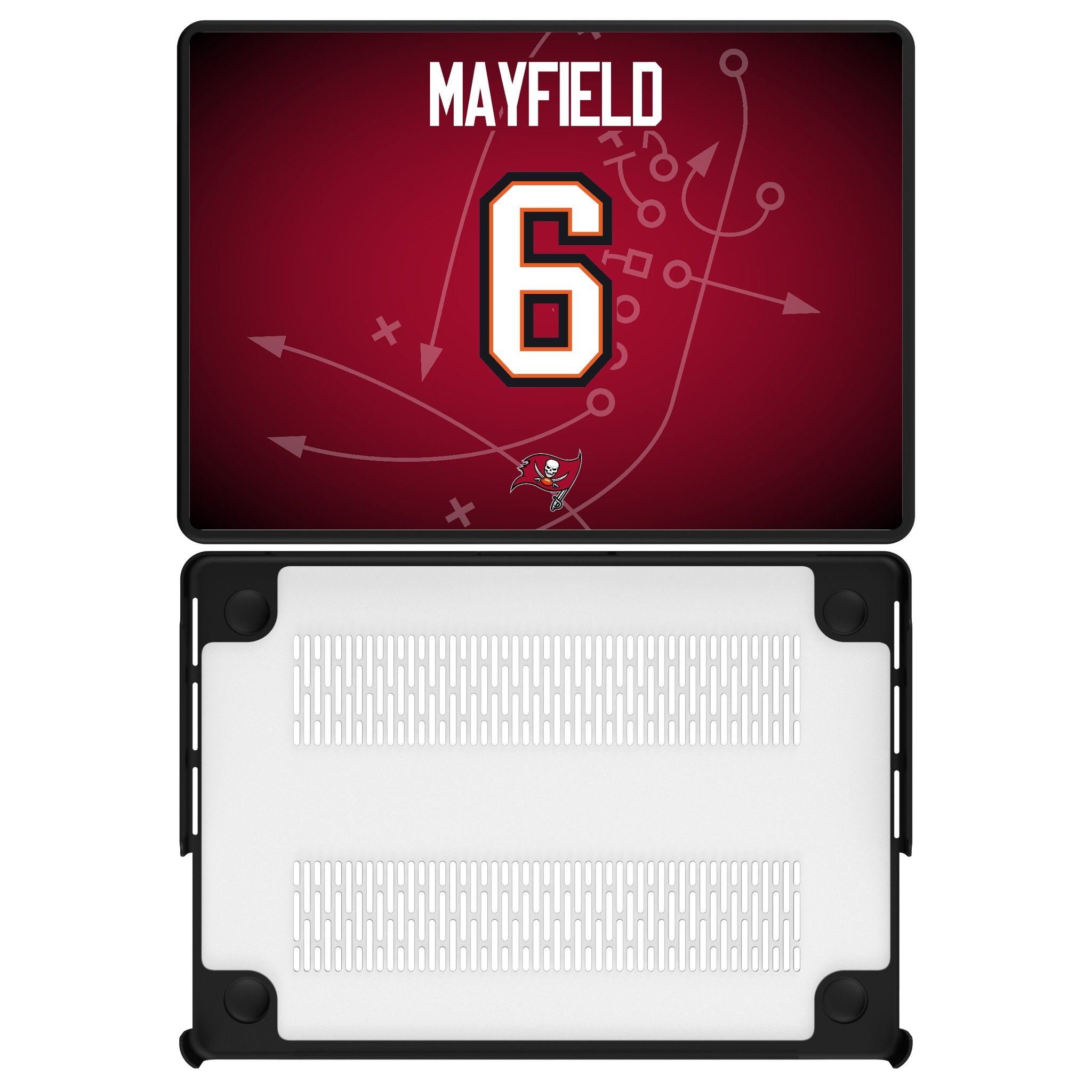 Baker Mayfield Tampa Bay Buccaneers 6 Game Tactic Laptop Case for Apple MacBook - Sports Gifts, Sports Memorabilia, Sports Collectibles, Fan Shop