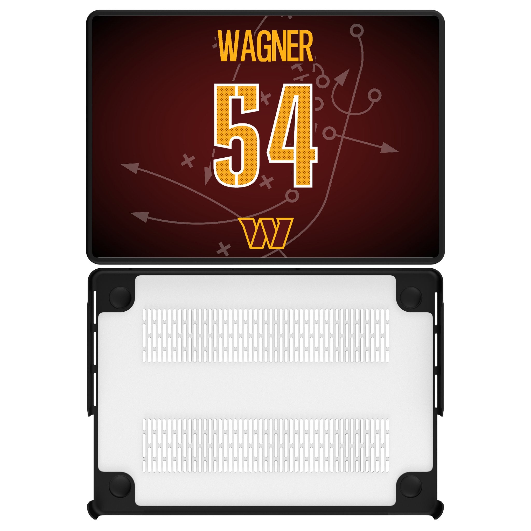Bobby Wagner Washington Commanders 54 Game Tactic Laptop Case for Apple MacBook - Sports Gifts, Sports Memorabilia, Sports Collectibles, Fan Shop