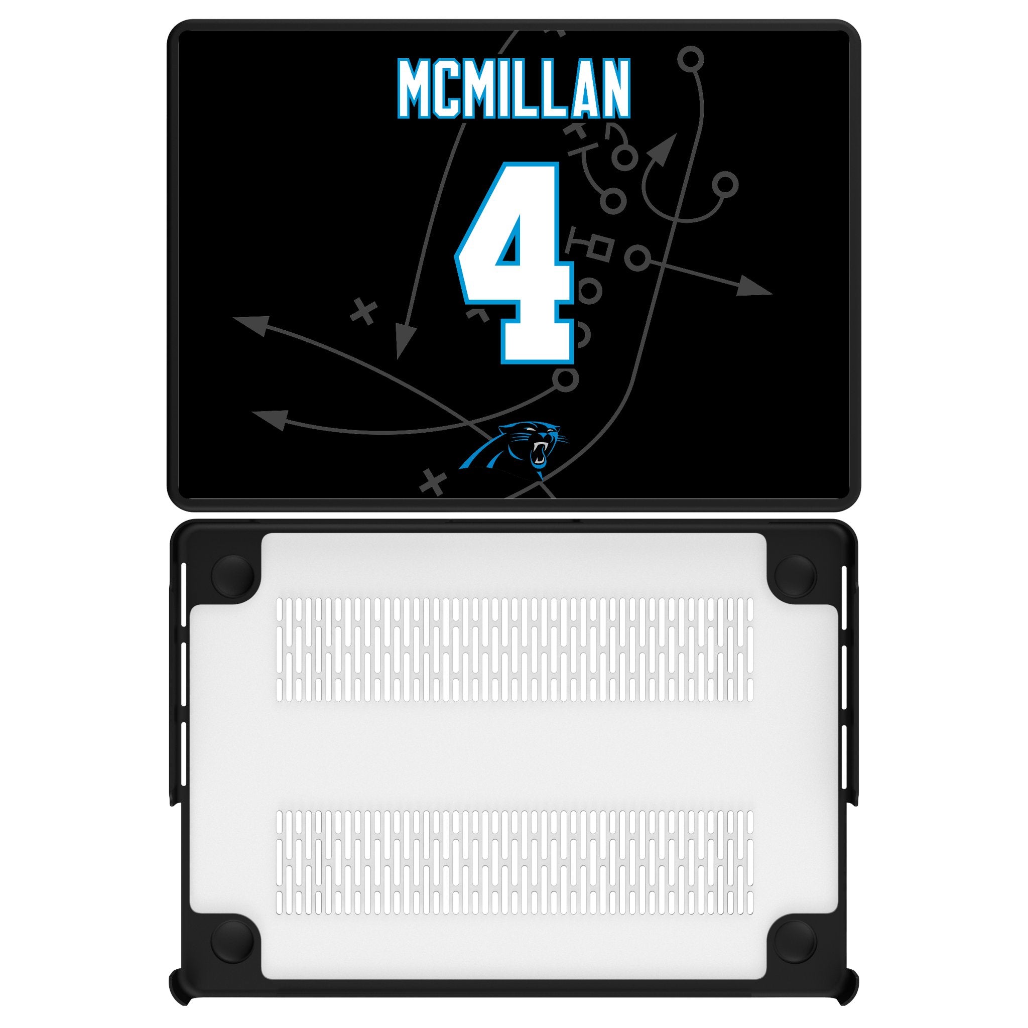 Tetairoa McMillan Carolina Panthers 4 Game Tactic Laptop Case for Apple MacBook - Sports Gifts, Sports Memorabilia, Sports Collectibles, Fan Shop