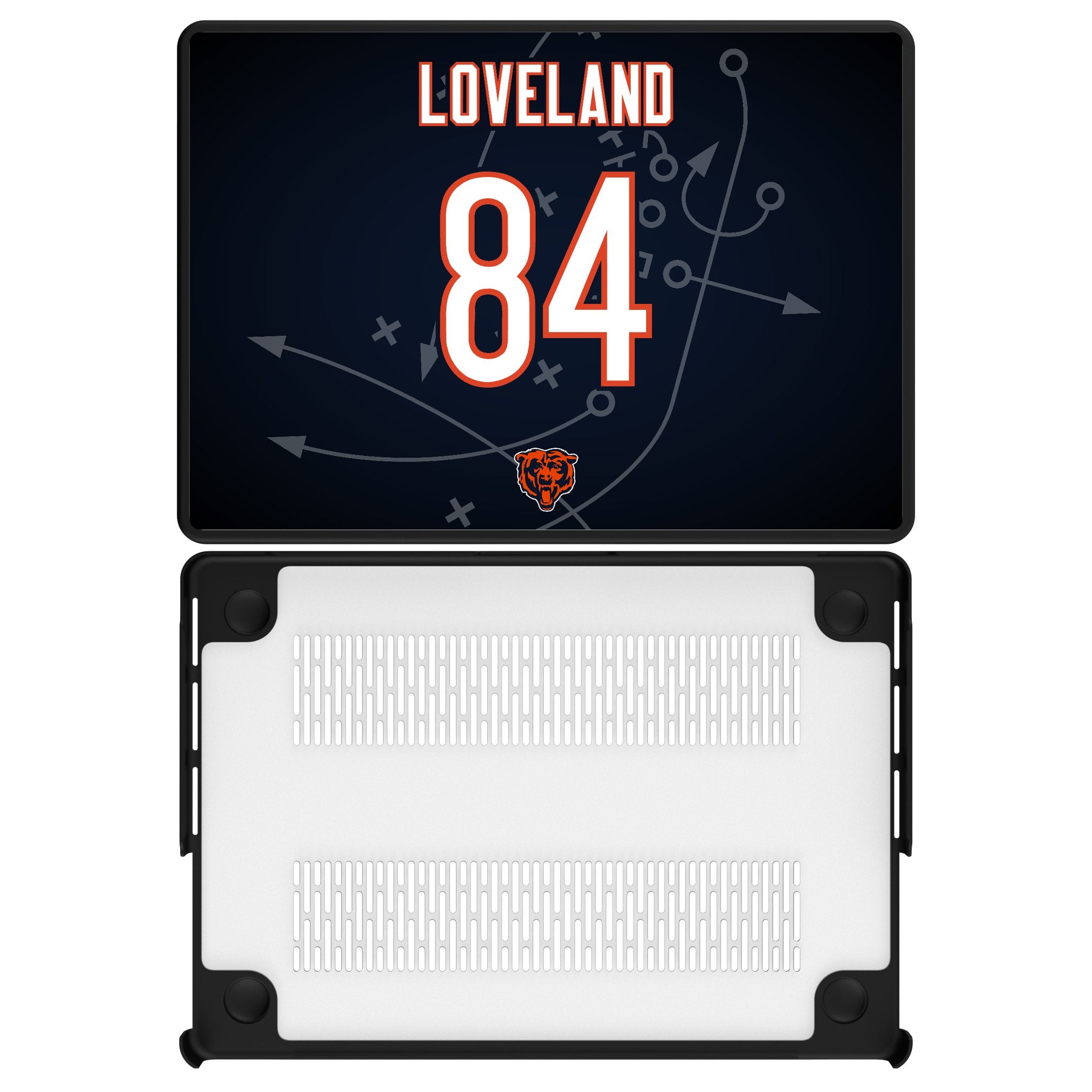 Colston Loveland Chicago Bears 84 Game Tactic Laptop Case for Apple MacBook - Sports Gifts, Sports Memorabilia, Sports Collectibles, Fan Shop