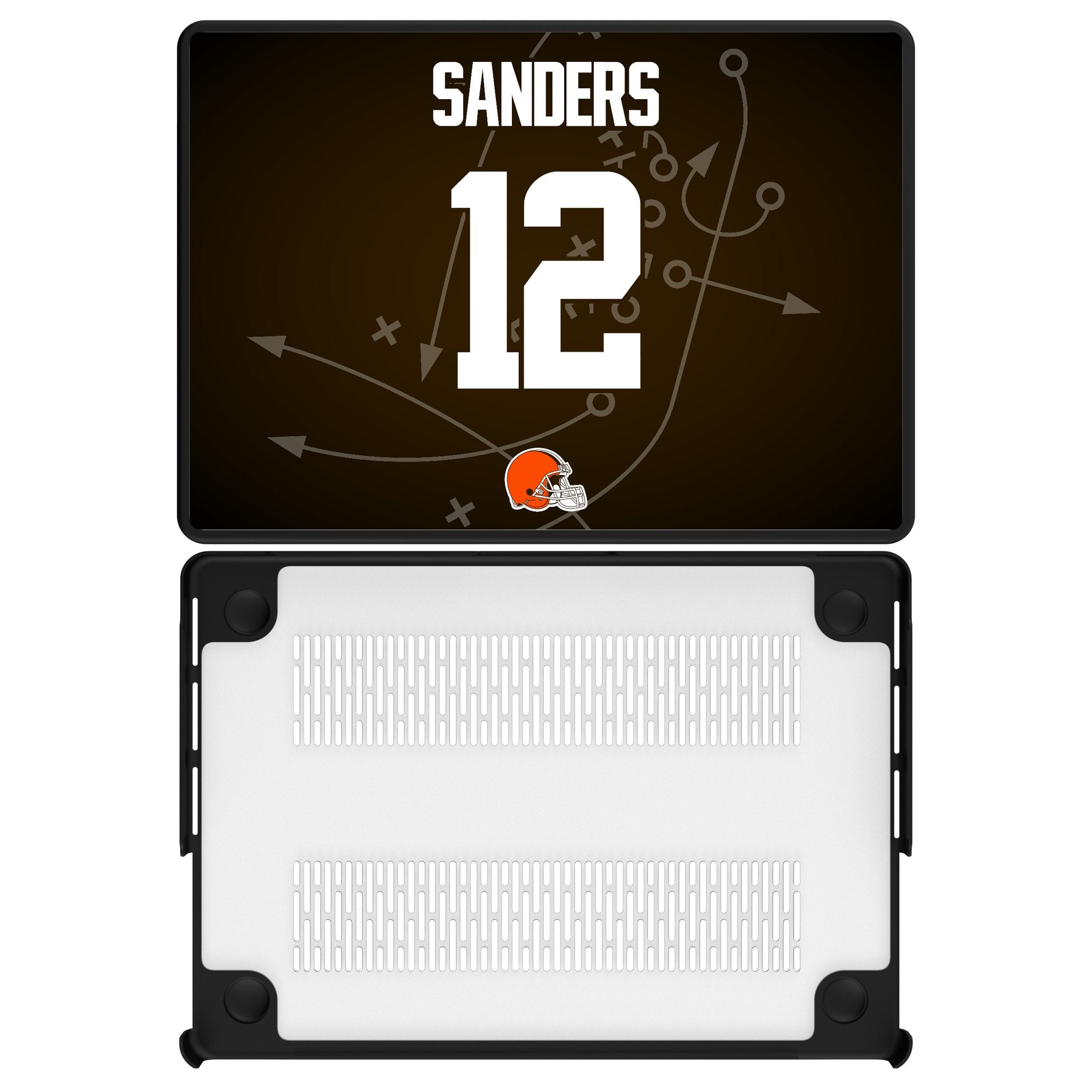 Shedeur Sanders Cleveland Browns 12 Game Tactic Laptop Case for Apple MacBook - Sports Gifts, Sports Memorabilia, Sports Collectibles, Fan Shop