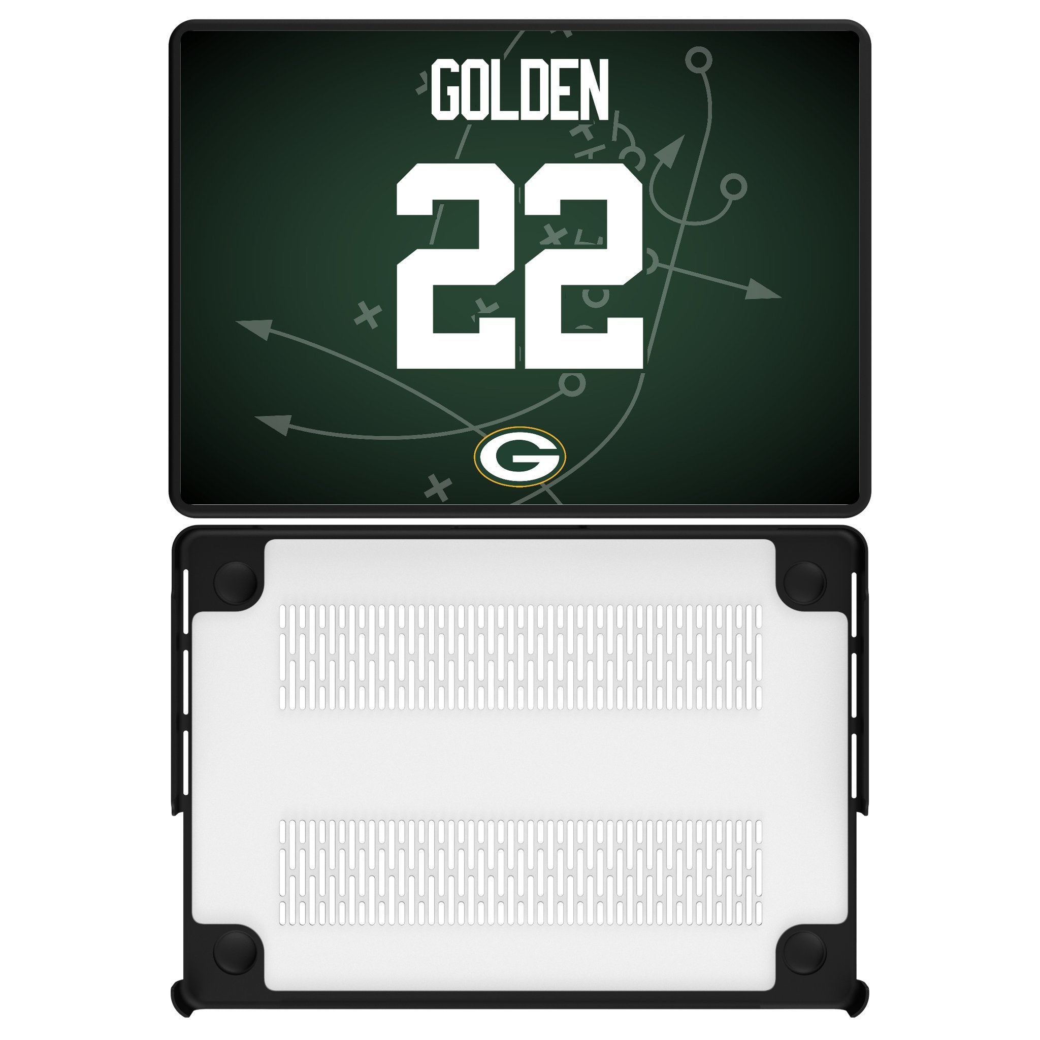Matthew Golden Green Bay Packers 22 Game Tactic Laptop Case for Apple MacBook - Sports Gifts, Sports Memorabilia, Sports Collectibles, Fan Shop