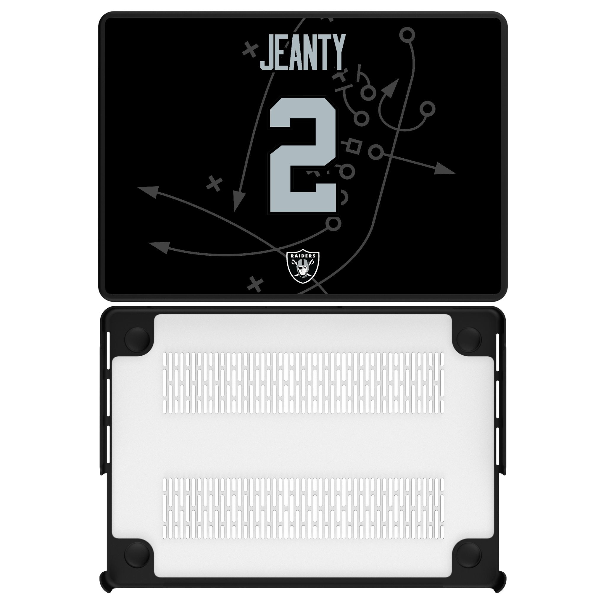 Ashton Jeanty Las Vegas Raiders 2 Game Tactic Laptop Case for Apple MacBook - Sports Gifts, Sports Memorabilia, Sports Collectibles, Fan Shop