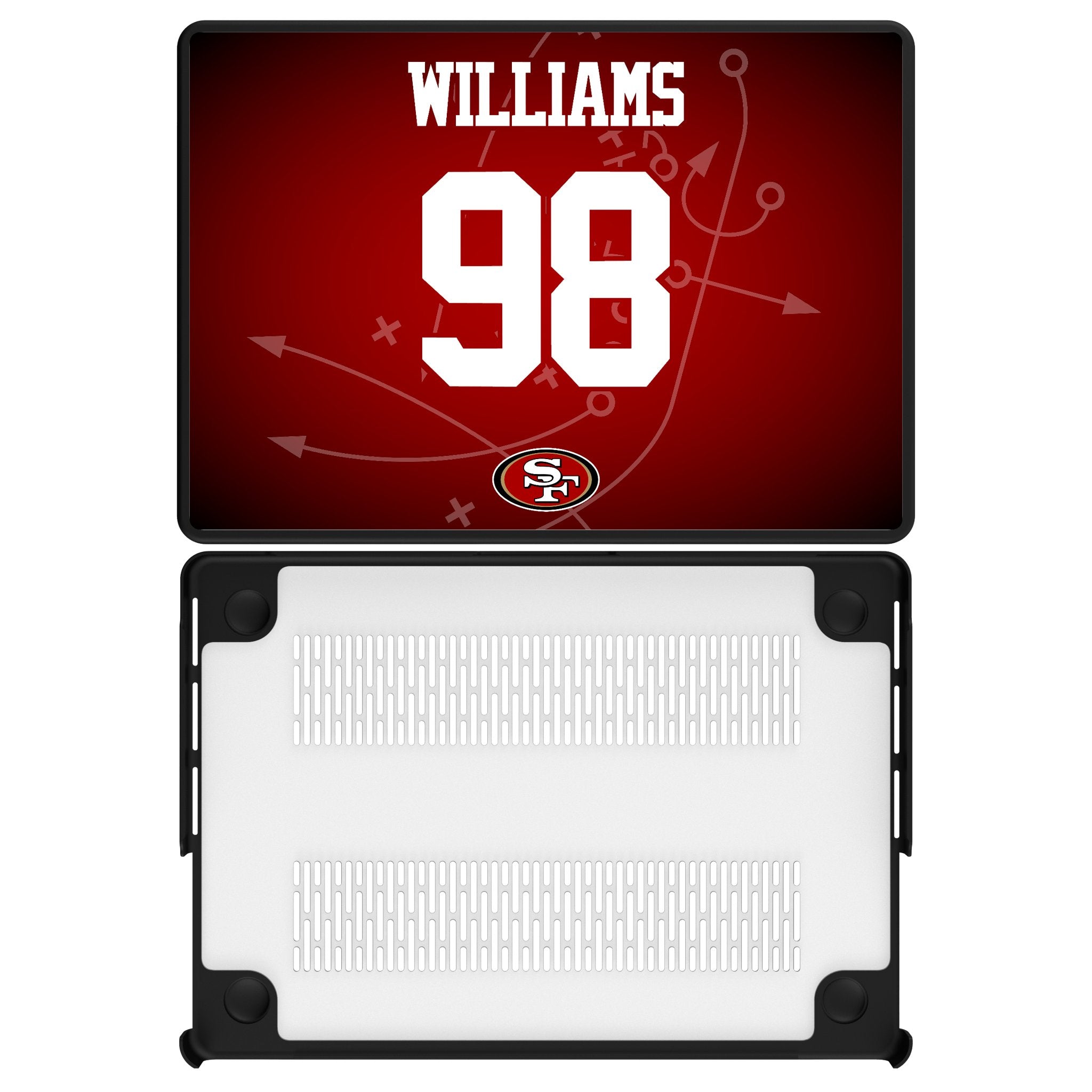 Mykel Williams San Francisco 49ers 98 Game Tactic Laptop Case for Apple MacBook - Sports Gifts, Sports Memorabilia, Sports Collectibles, Fan Shop