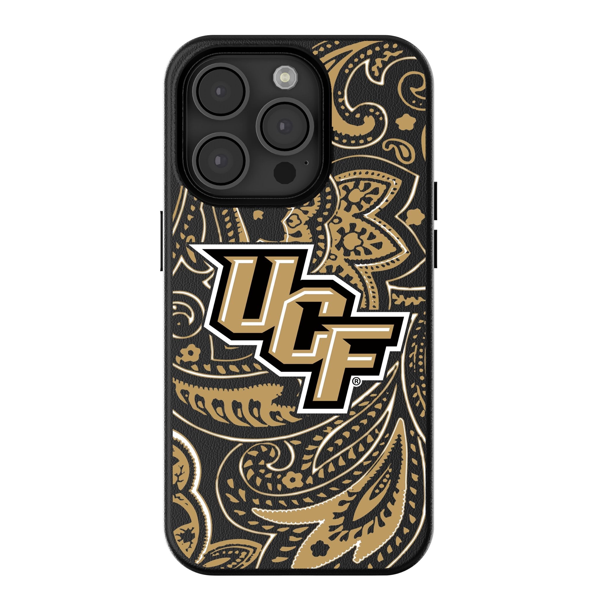 University of Central Florida Golden Knights Paisley MagSafe Compatible Phone Case for Apple iPhone - Sports Gifts, Sports Memorabilia, Sports Collectibles, Fan Shop