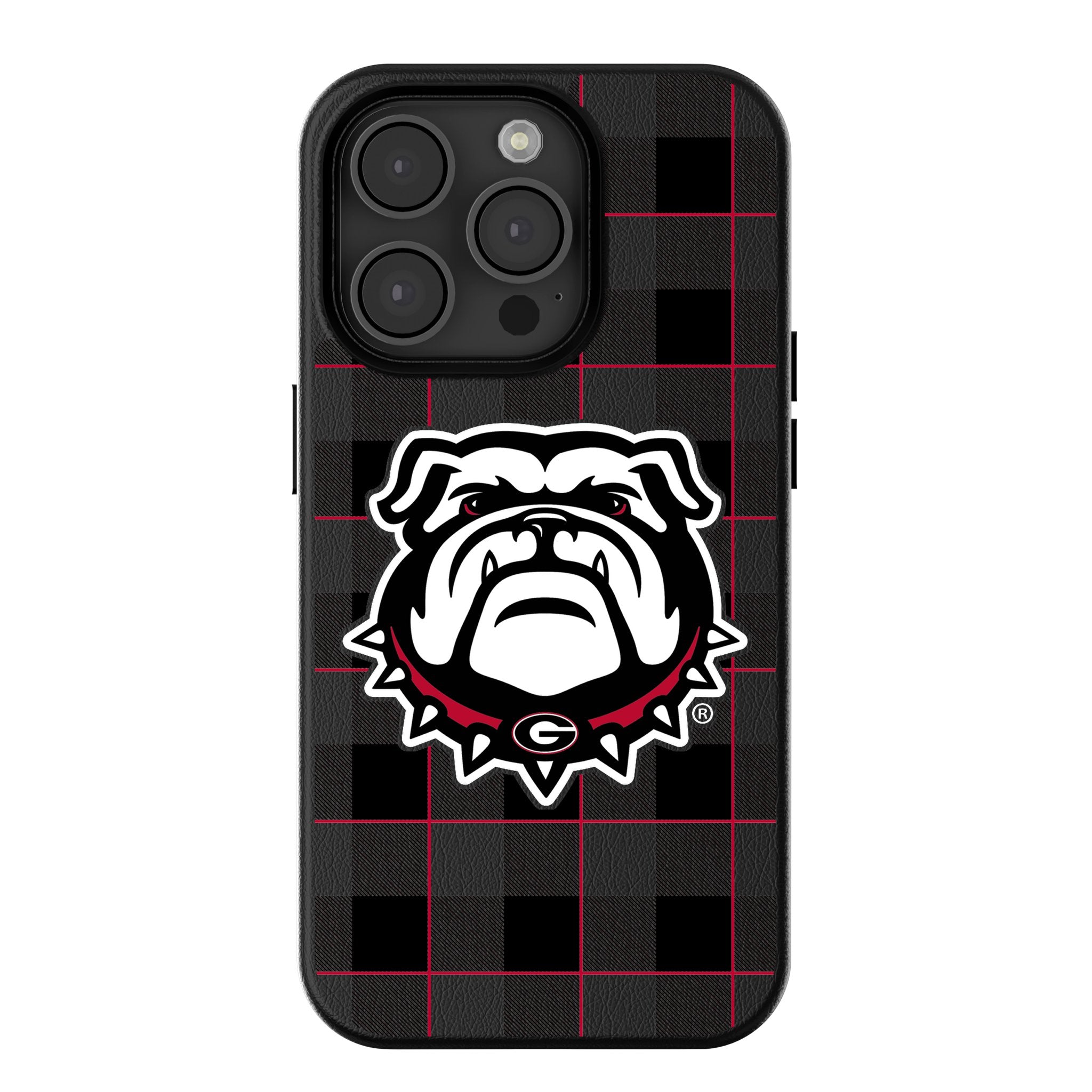 University of Georgia Bulldogs Uga Plaid MagSafe Compatible Phone Case for Apple iPhone - Sports Gifts, Sports Memorabilia, Sports Collectibles, Fan Shop