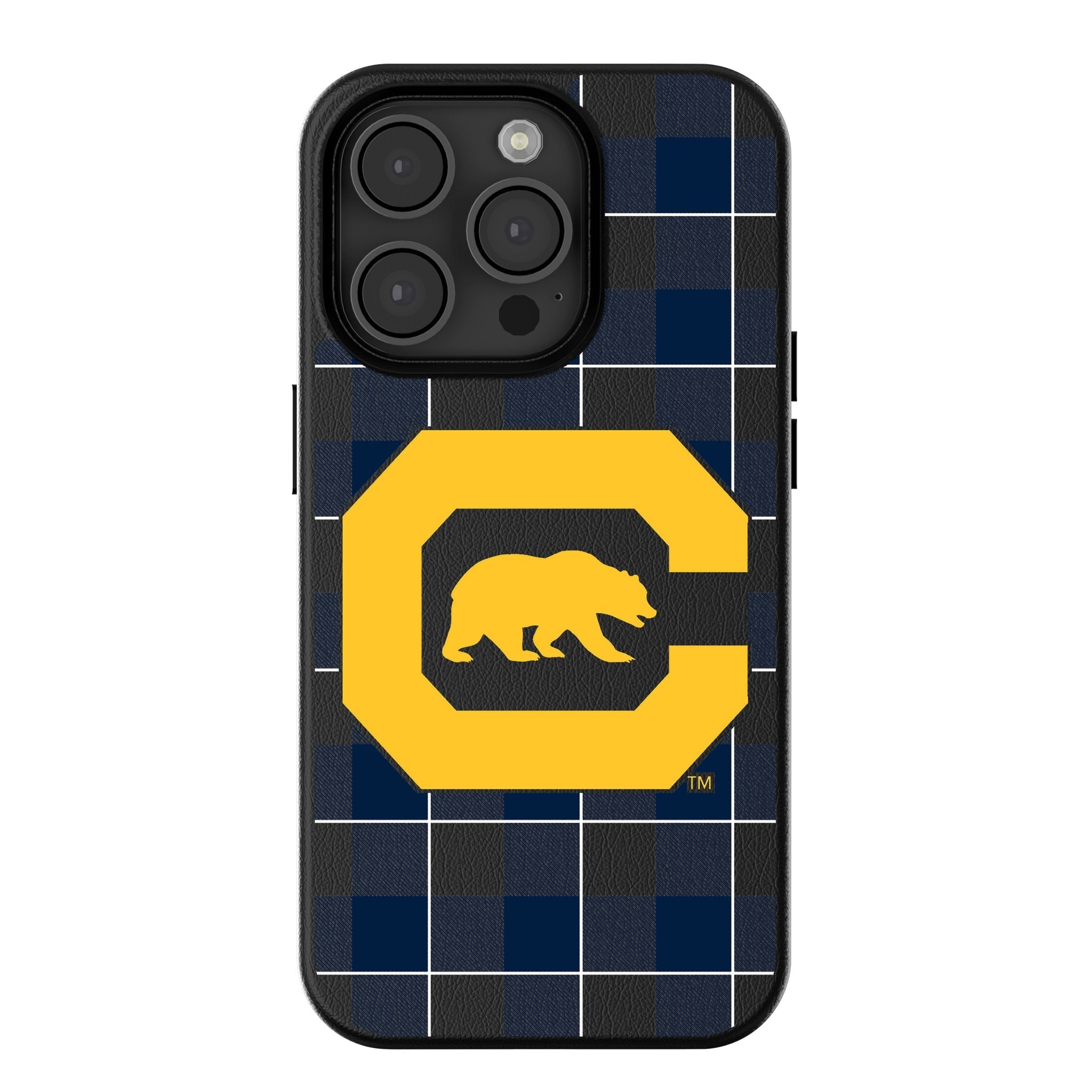 University of California Berkeley Golden Bears Plaid MagSafe Compatible Phone Case for Apple iPhone - Sports Gifts, Sports Memorabilia, Sports Collectibles, Fan Shop