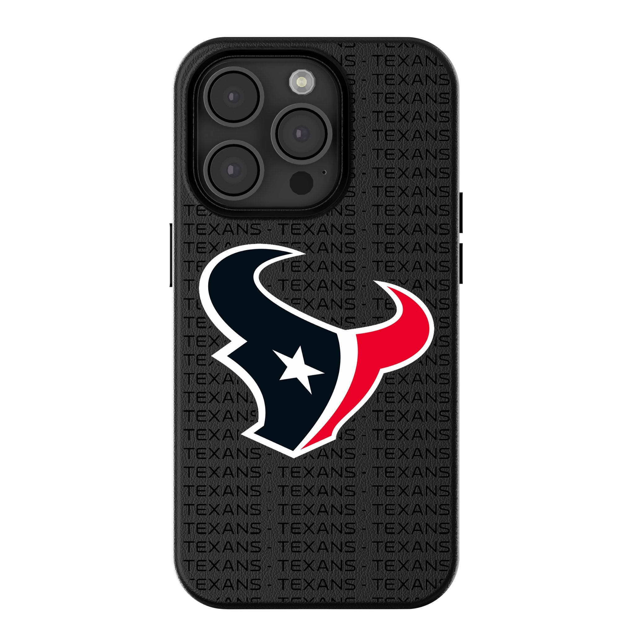 Houston Texans Text Backdrop MagSafe Compatible Phone Case for Apple iPhone - Sports Gifts, Sports Memorabilia, Sports Collectibles, Fan Shop