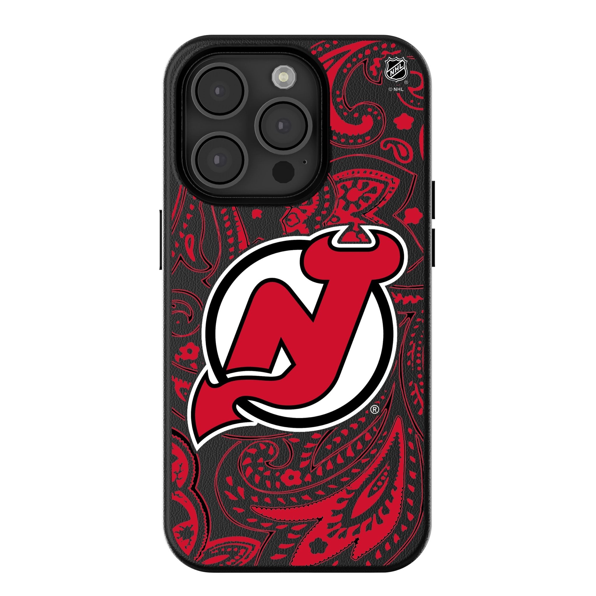 New Jersey Devils Paisley MagSafe Compatible Phone Case for Apple iPhone - Sports Gifts, Sports Memorabilia, Sports Collectibles, Fan Shop