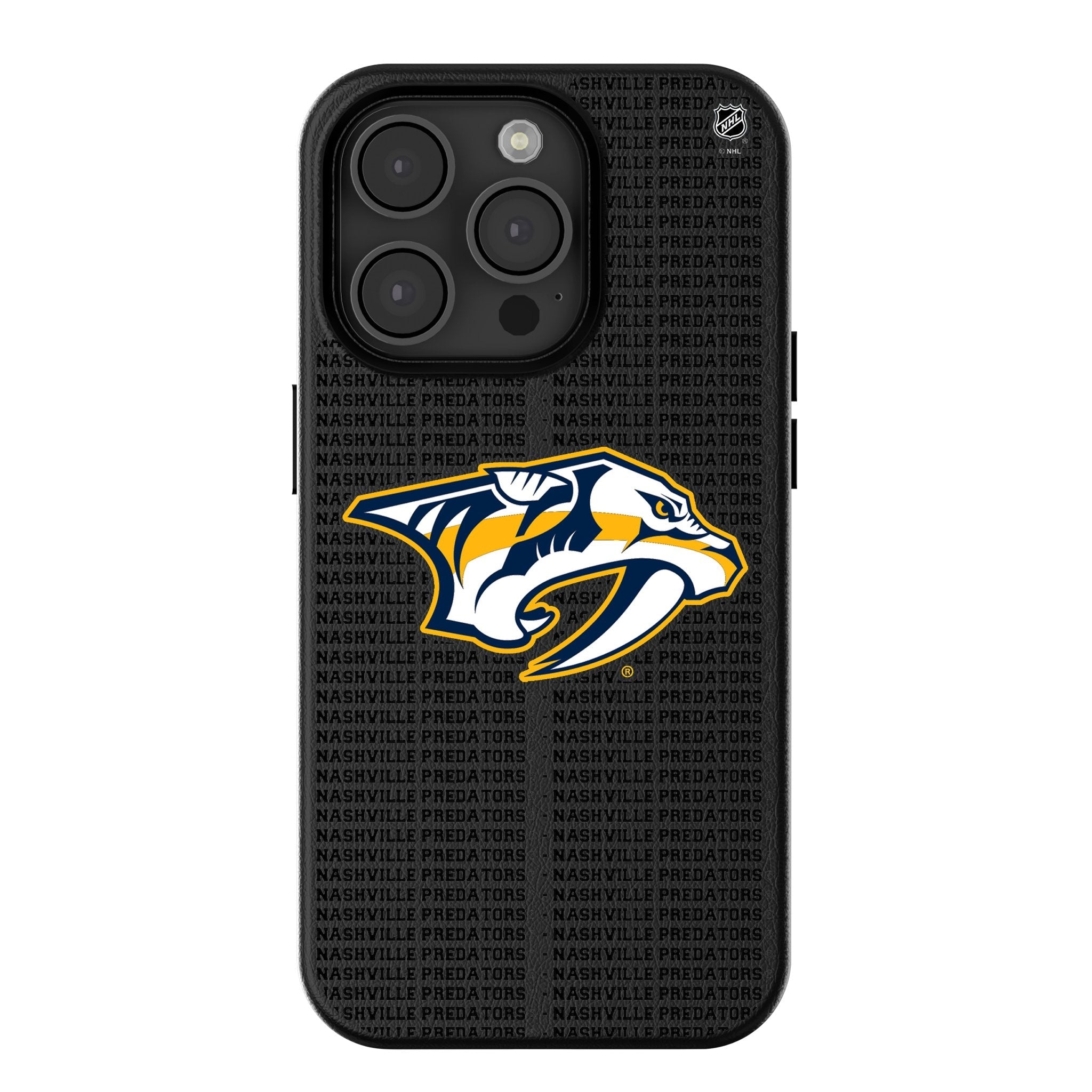 Nashville Predators Text Backdrop MagSafe Compatible Phone Case for Apple iPhone - Sports Gifts, Sports Memorabilia, Sports Collectibles, Fan Shop