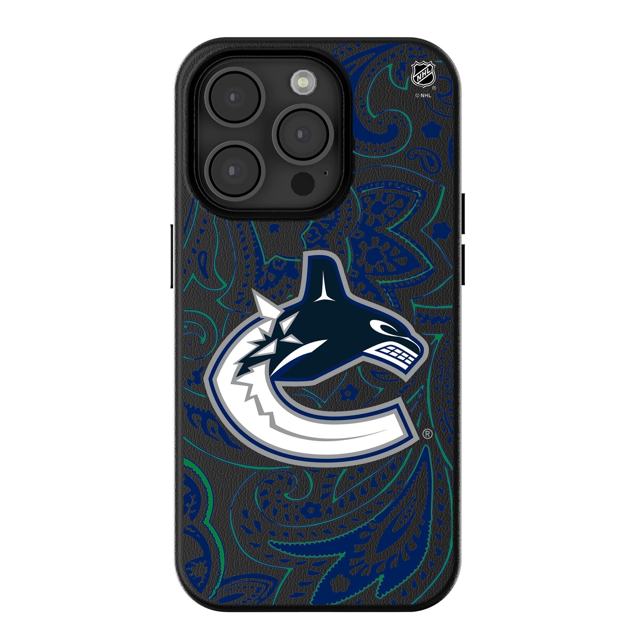 Vancouver Canucks Paisley MagSafe Compatible Phone Case for Apple iPhone - Sports Gifts, Sports Memorabilia, Sports Collectibles, Fan Shop