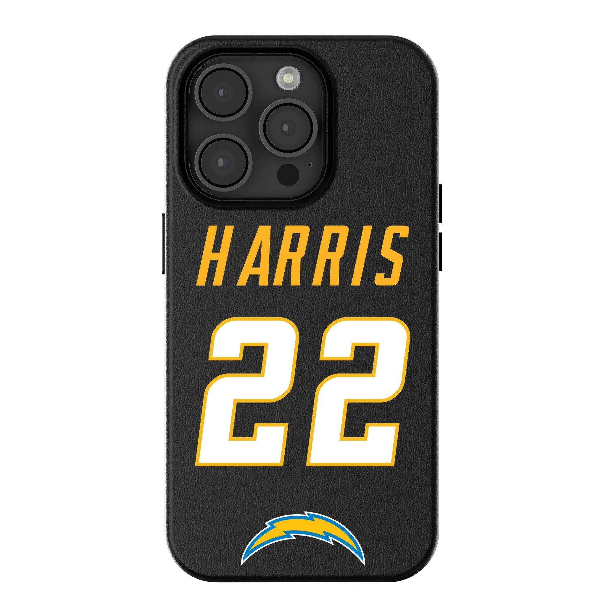 Najee Harris Los Angeles Chargers 22 Game Tactic MagSafe Compatible Phone Case for Apple iPhone - Sports Gifts, Sports Memorabilia, Sports Collectibles, Fan Shop