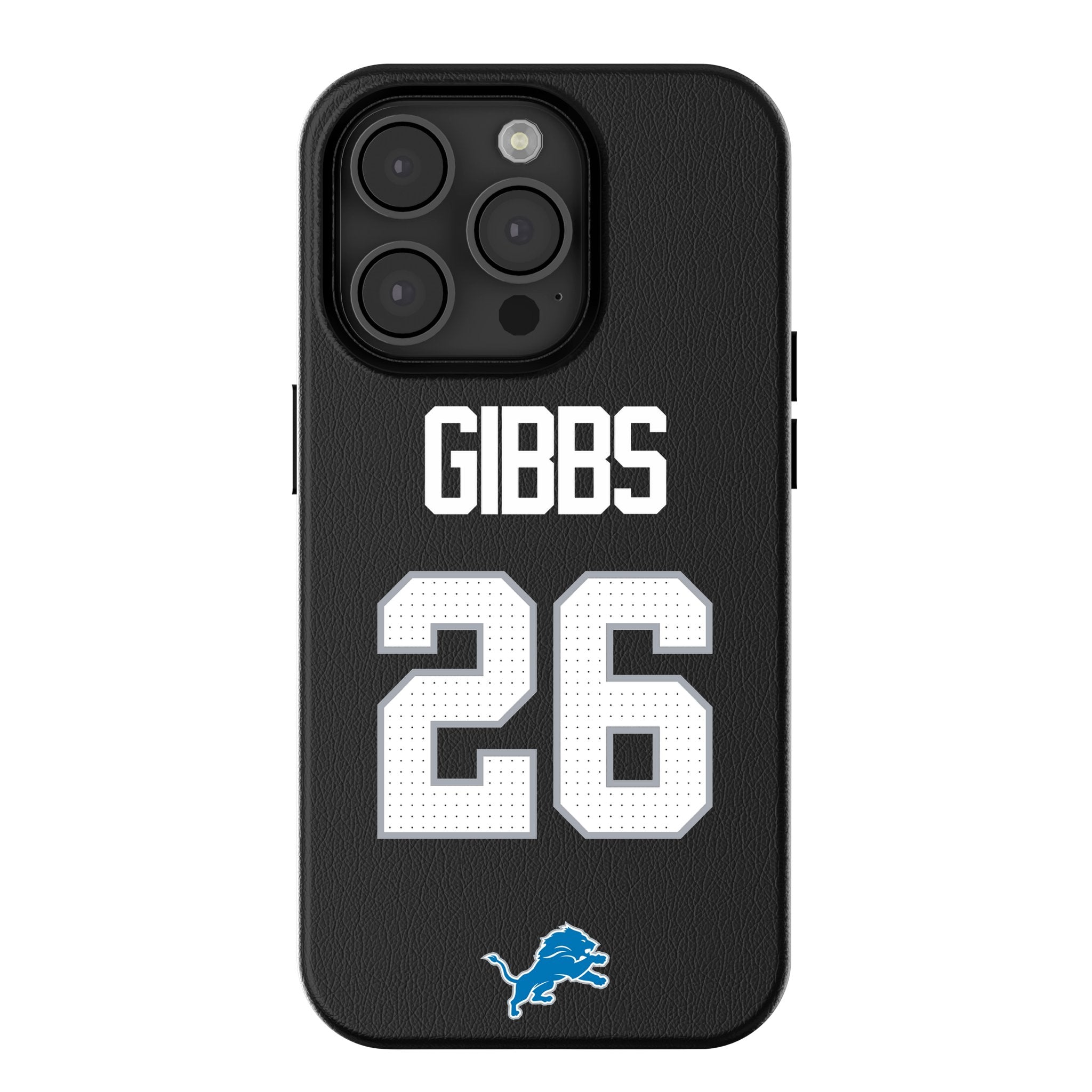 Jahmyr Gibbs Detroit Lions 26 Game Tactic MagSafe Compatible Phone Case for Apple iPhone - Sports Gifts, Sports Memorabilia, Sports Collectibles, Fan Shop