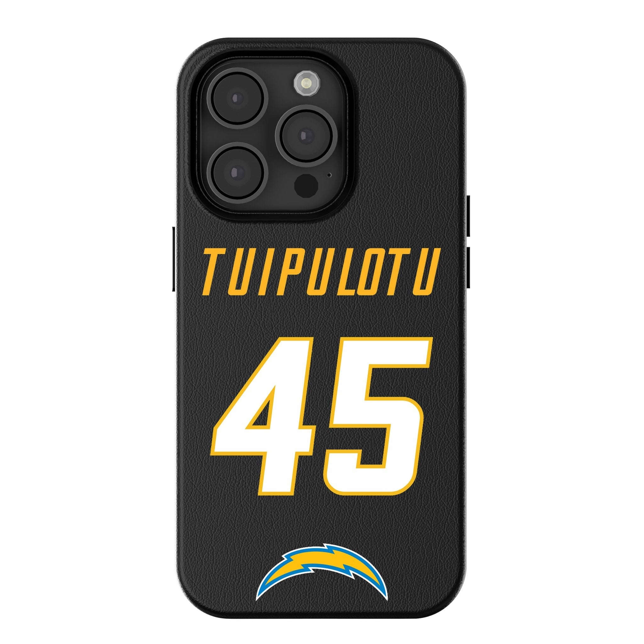 Tuli Tuipulotu Los Angeles Chargers 45 Ready MagSafe Compatible Phone Case for Apple iPhone - Sports Gifts, Sports Memorabilia, Sports Collectibles, Fan Shop