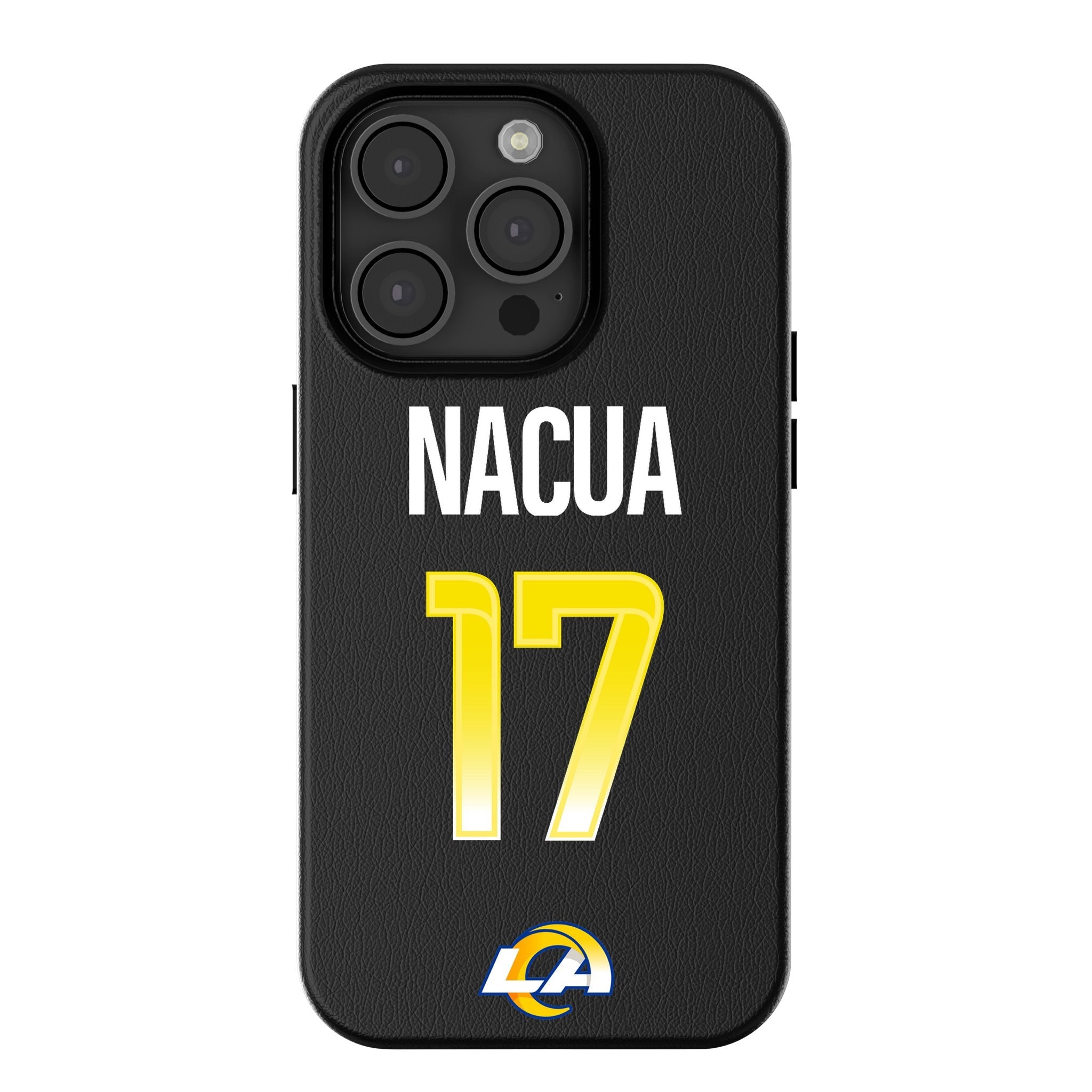 Puka Nacua Los Angeles Rams 17 Game Tactic MagSafe Compatible Phone Case for Apple iPhone - Sports Gifts, Sports Memorabilia, Sports Collectibles, Fan Shop