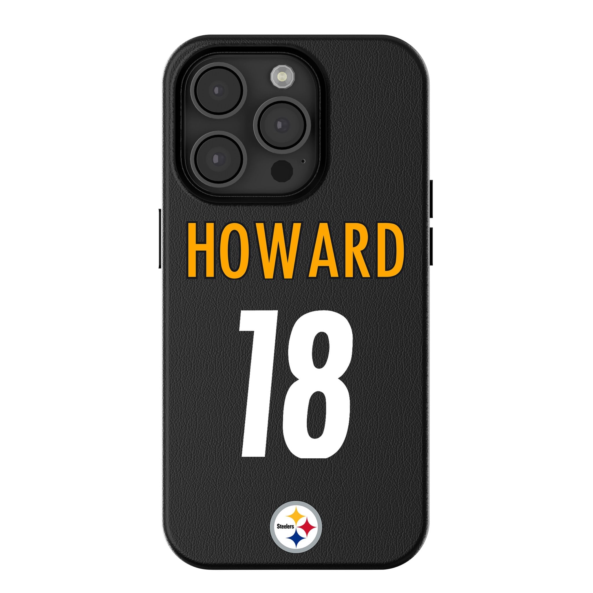 Will Howard Pittsburgh Steelers 18 Game Tactic MagSafe Compatible Phone Case for Apple iPhone - Sports Gifts, Sports Memorabilia, Sports Collectibles, Fan Shop