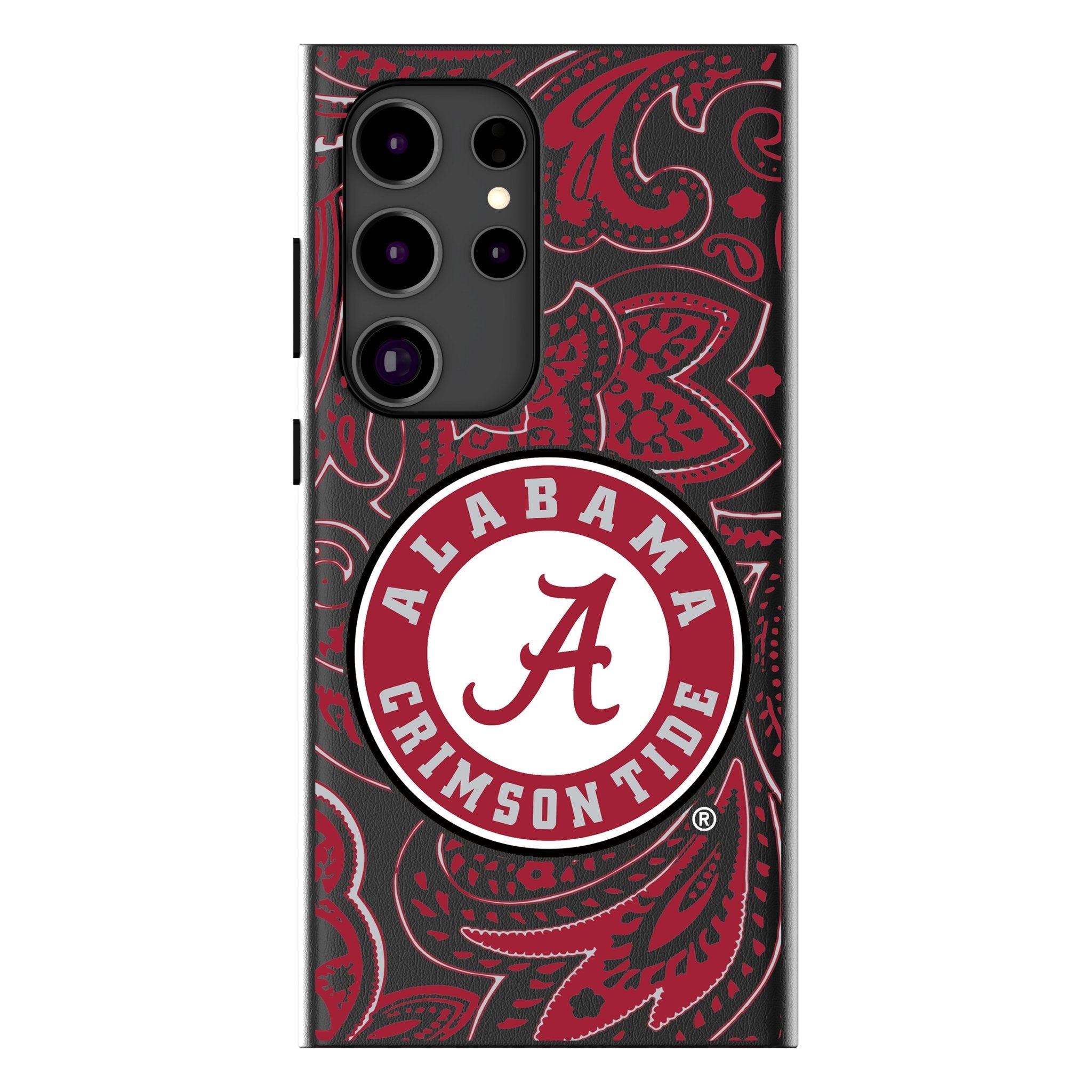 University of Alabama Crimson Tide Paisley MagSafe Compatible Phone Case for Samsung Galaxy - Sports Gifts, Sports Memorabilia, Sports Collectibles, Fan Shop