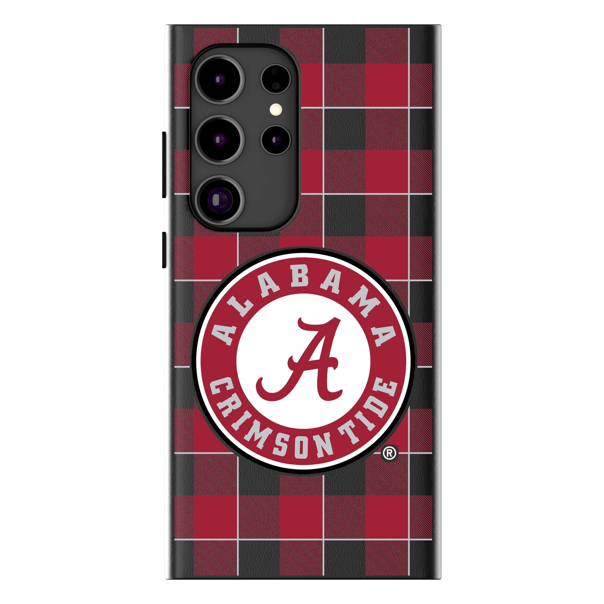 University of Alabama Crimson Tide Plaid MagSafe Compatible Phone Case for Samsung Galaxy - Sports Gifts, Sports Memorabilia, Sports Collectibles, Fan Shop