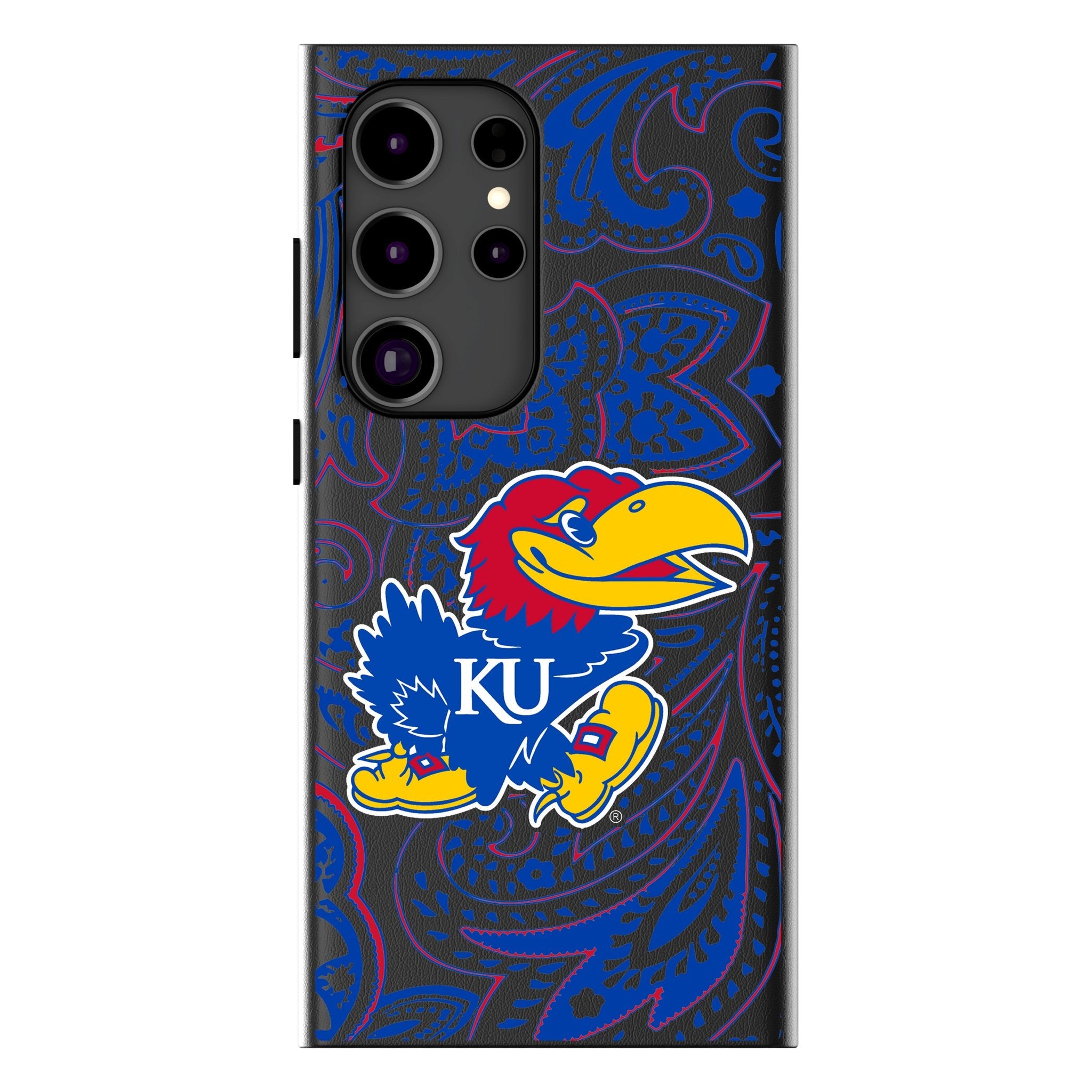 University of Kansas Jayhawks Paisley MagSafe Compatible Phone Case for Samsung Galaxy - Sports Gifts, Sports Memorabilia, Sports Collectibles, Fan Shop