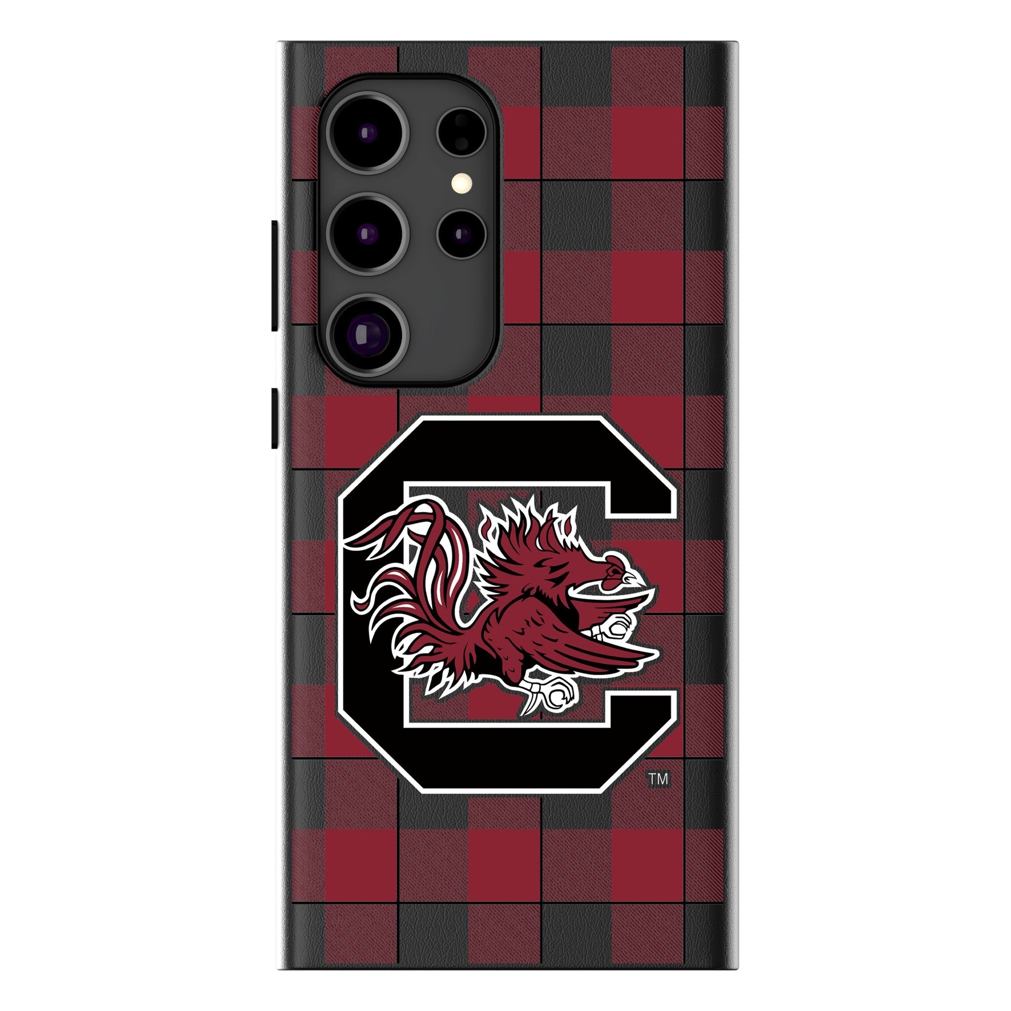 University of South Carolina Gamecocks Plaid MagSafe Compatible Phone Case for Samsung Galaxy - Sports Gifts, Sports Memorabilia, Sports Collectibles, Fan Shop