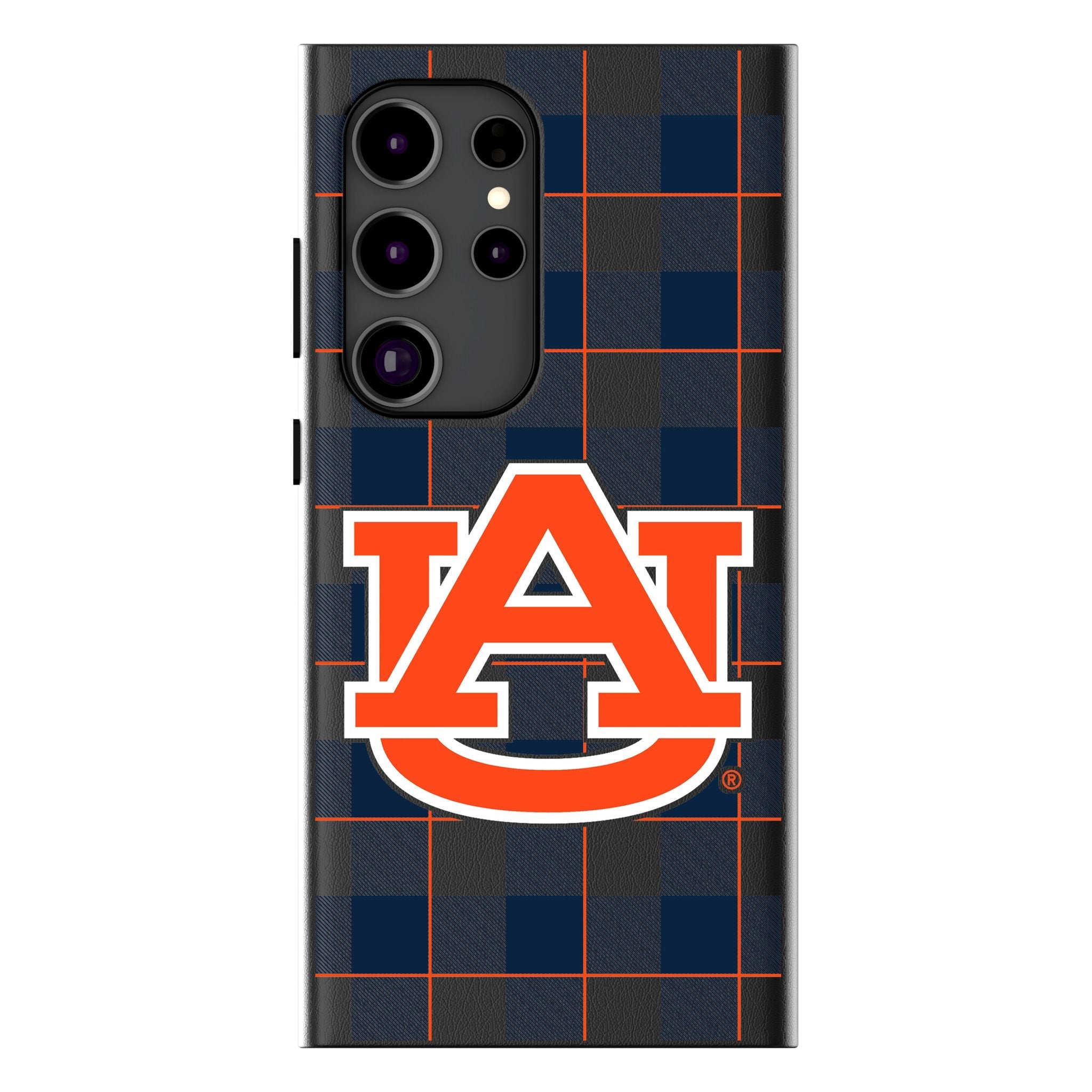 University of Auburn Tigers Plaid MagSafe Compatible Phone Case for Samsung Galaxy - Sports Gifts, Sports Memorabilia, Sports Collectibles, Fan Shop