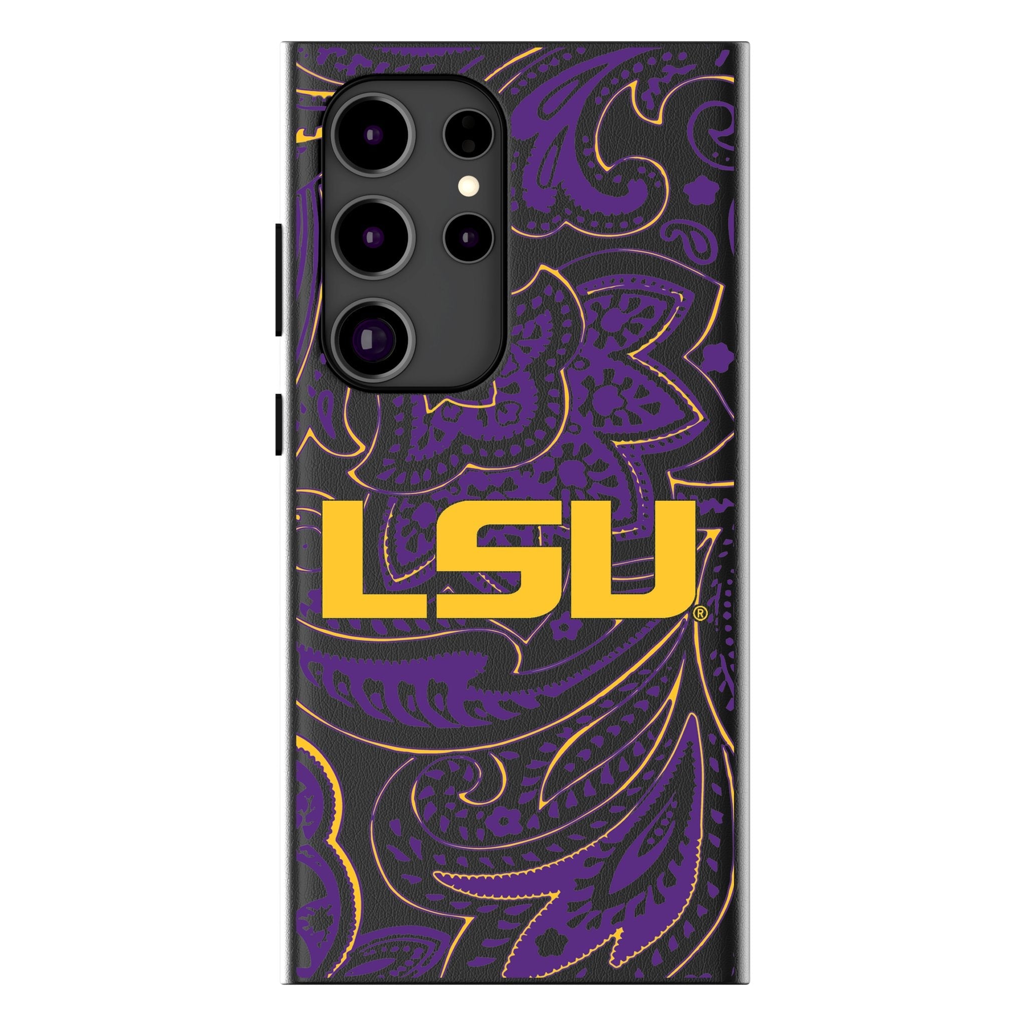 Louisiana State University Tigers Paisley MagSafe Compatible Phone Case for Samsung Galaxy - Sports Gifts, Sports Memorabilia, Sports Collectibles, Fan Shop