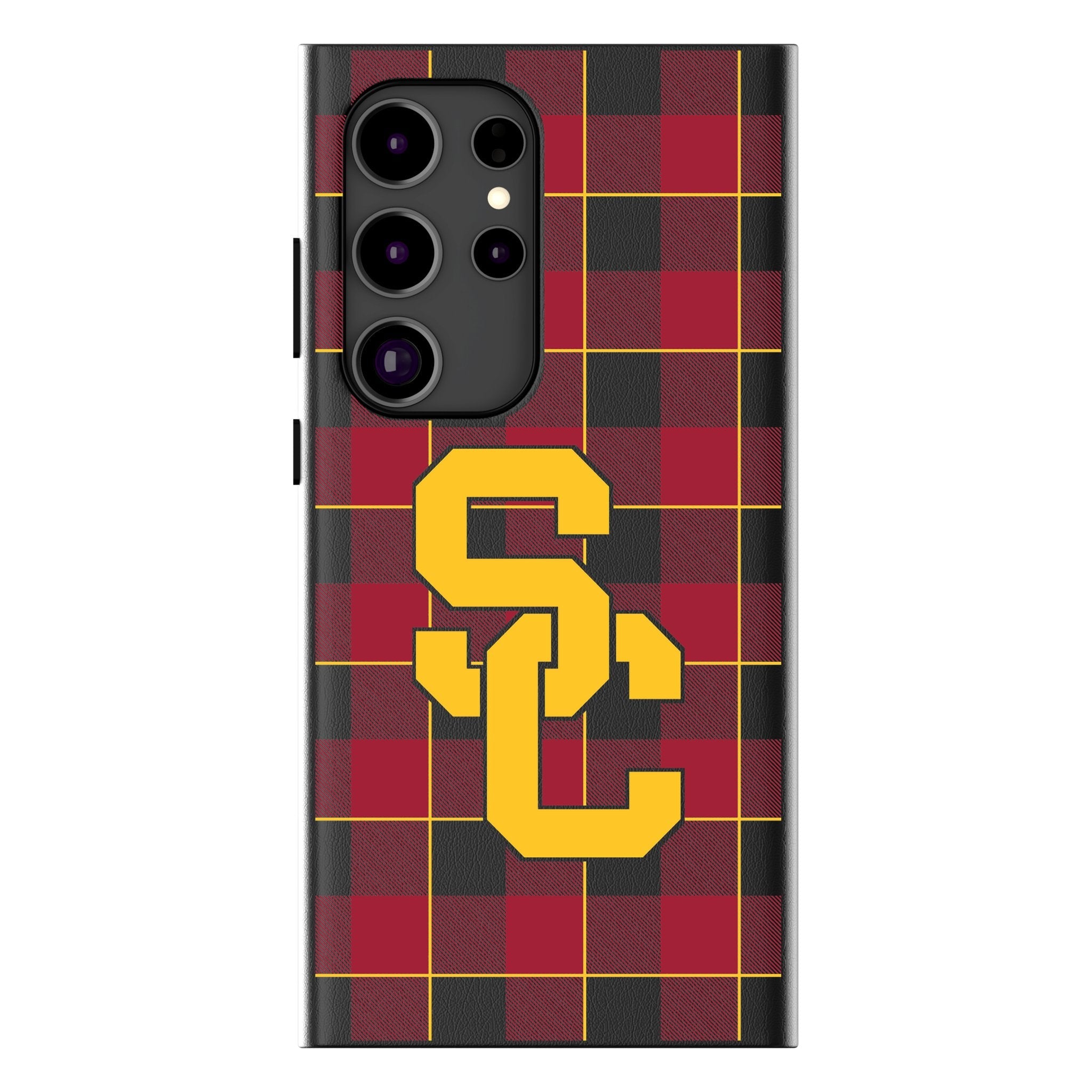 University of Southern California Trojans Plaid MagSafe Compatible Phone Case for Samsung Galaxy - Sports Gifts, Sports Memorabilia, Sports Collectibles, Fan Shop