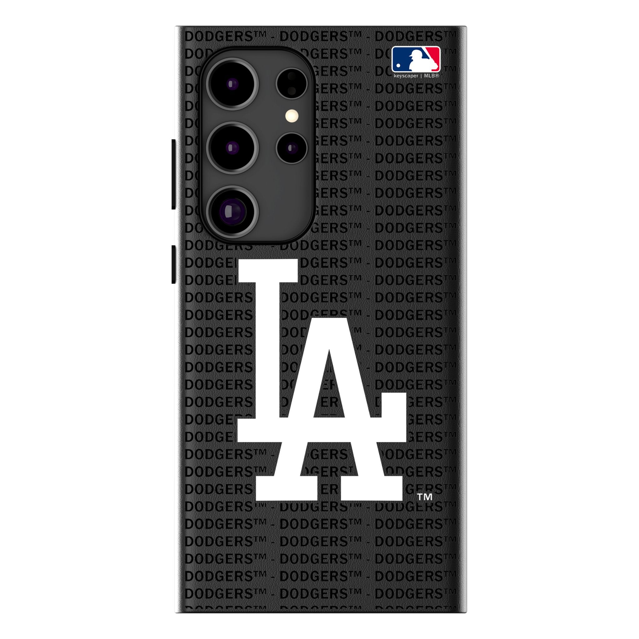 LA Dodgers Text Backdrop MagSafe Compatible Phone Case for Samsung Galaxy - Sports Gifts, Sports Memorabilia, Sports Collectibles, Fan Shop
