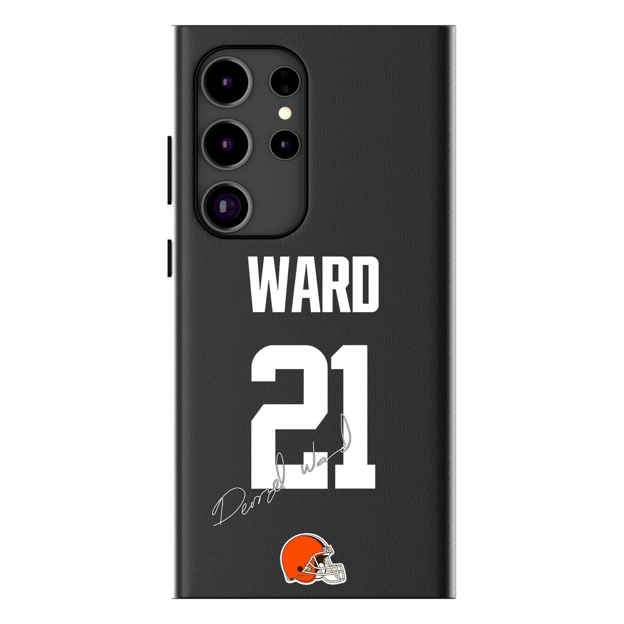 Denzel Ward Cleveland Browns 21 Ready MagSafe Compatible Phone Case for Samsung Galaxy - Sports Gifts, Sports Memorabilia, Sports Collectibles, Fan Shop