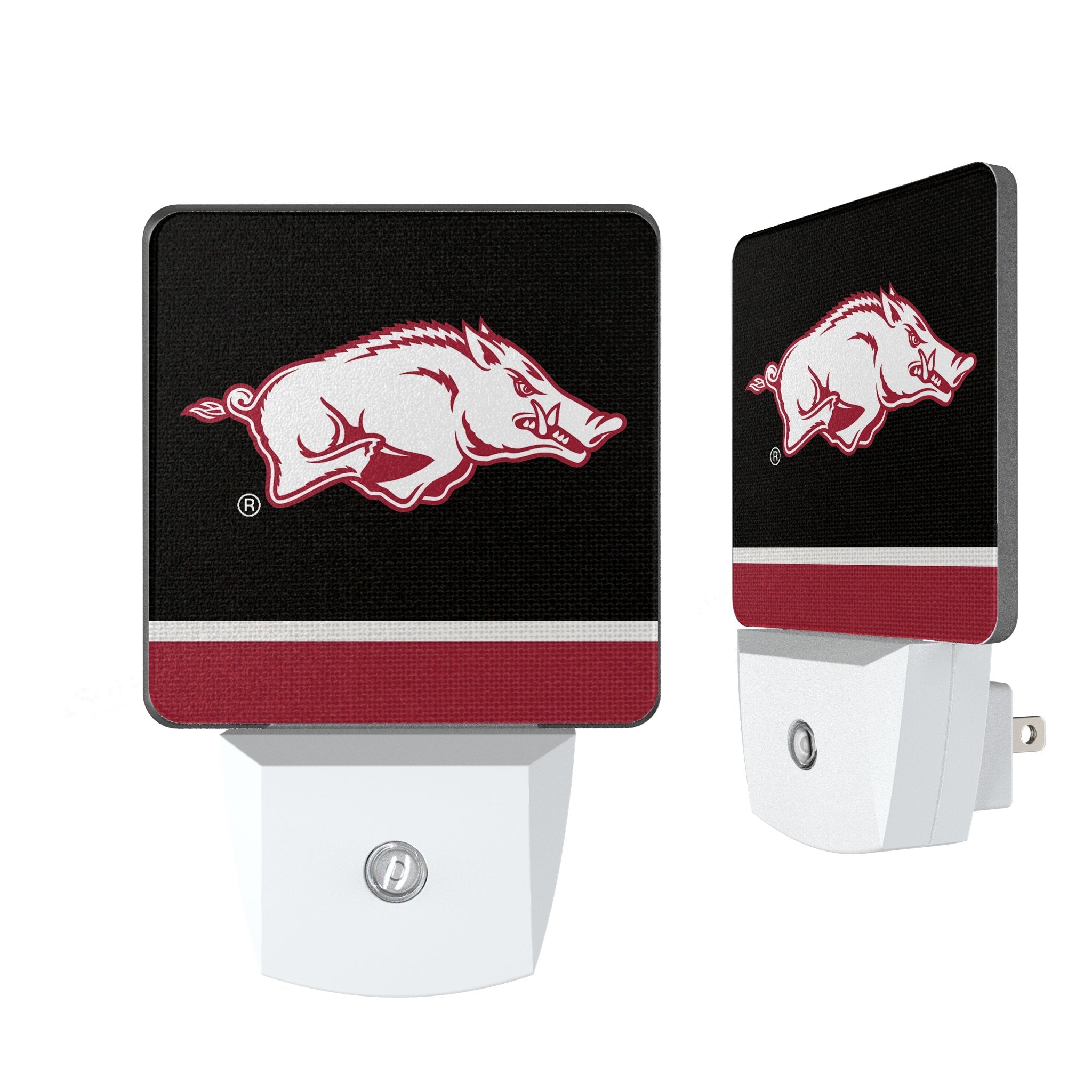University of Arkansas Fayetteville Razorbacks Stripe Night Light 2-Pack - Sports Gifts, Sports Memorabilia, Sports Collectibles, Fan Shop