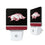 University of Arkansas Fayetteville Razorbacks Stripe Night Light 2-Pack - Sports Gifts, Sports Memorabilia, Sports Collectibles, Fan Shop