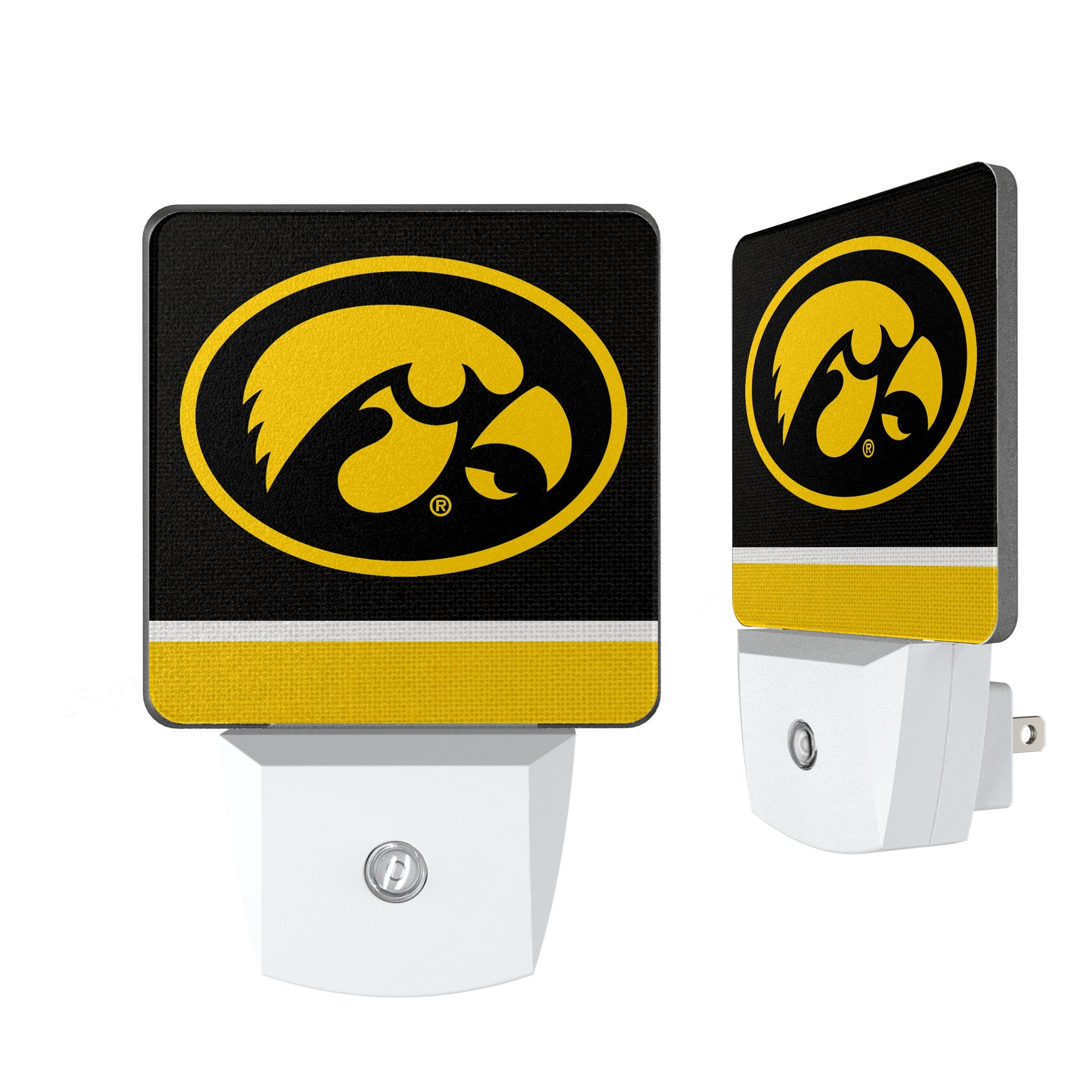 University of Iowa Hawkeyes Stripe Night Light 2-Pack - Sports Gifts, Sports Memorabilia, Sports Collectibles, Fan Shop