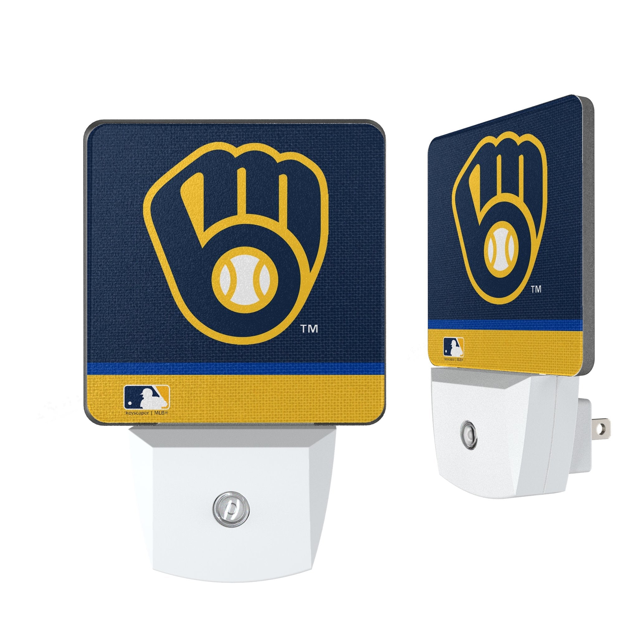 Milwaukee Brewers Stripe Night Light 2-Pack - Sports Gifts, Sports Memorabilia, Sports Collectibles, Fan Shop