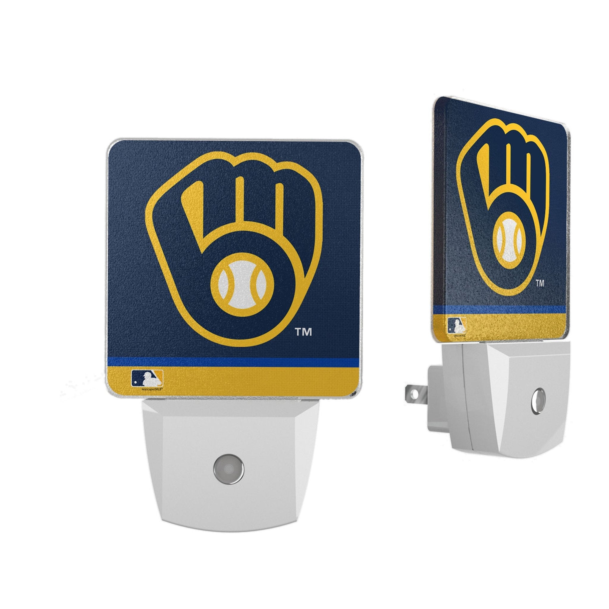 Milwaukee Brewers Stripe Night Light 2-Pack - Sports Gifts, Sports Memorabilia, Sports Collectibles, Fan Shop