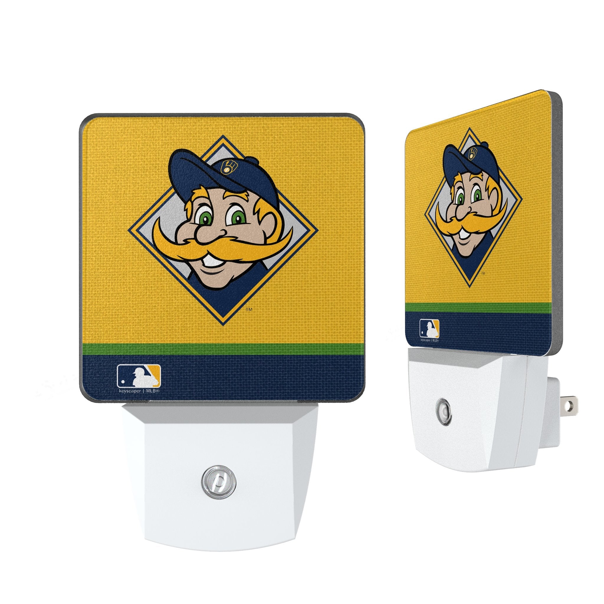 Milwaukee Brewers Stripe Night Light 2-Pack - Sports Gifts, Sports Memorabilia, Sports Collectibles, Fan Shop