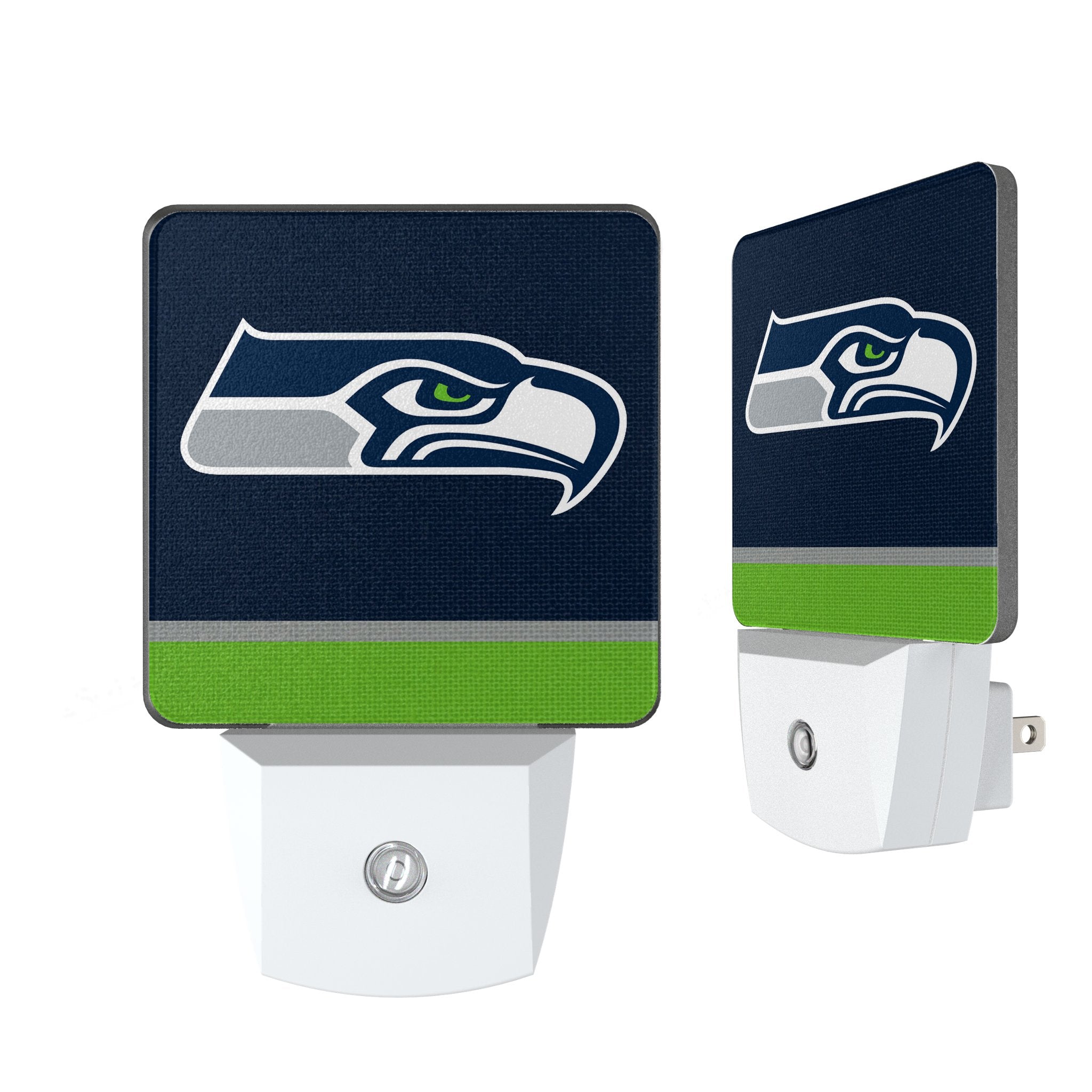 Seattle Seahawks Stripe Night Light 2-Pack - Sports Gifts, Sports Memorabilia, Sports Collectibles, Fan Shop