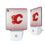 Calgary Flames Linen Night Light 2-Pack - Sports Gifts, Sports Memorabilia, Sports Collectibles, Fan Shop