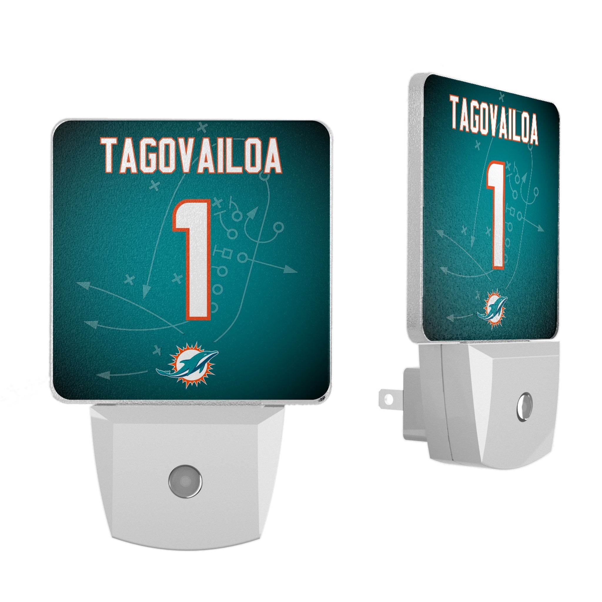 Tua Tagovailoa Miami Dolphins 1 Ready Night Light 2-Pack - Sports Gifts, Sports Memorabilia, Sports Collectibles, Fan Shop