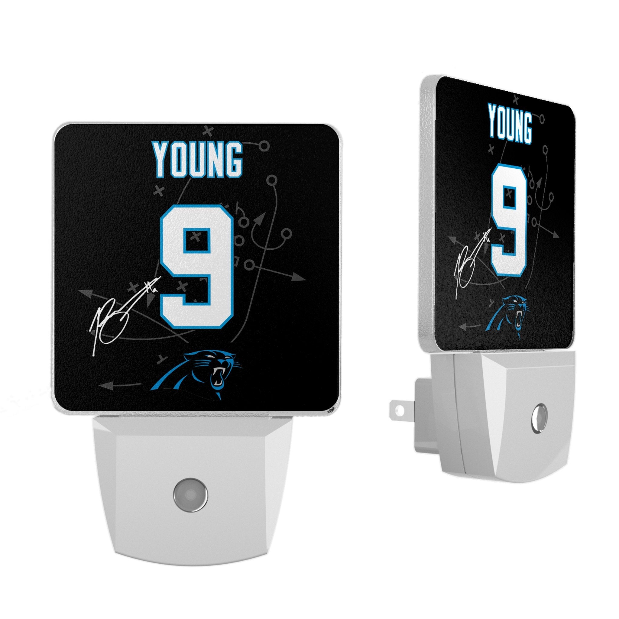 Bryce Young Carolina Panthers 9 Ready Night Light 2-Pack - Sports Gifts, Sports Memorabilia, Sports Collectibles, Fan Shop