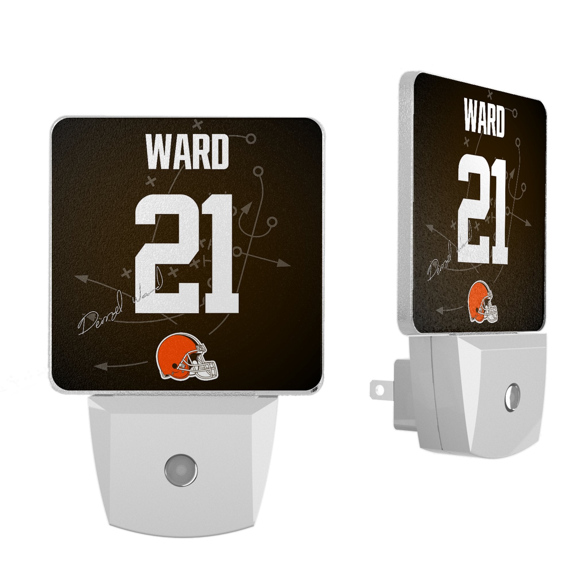 Denzel Ward Cleveland Browns 21 Ready Night Light 2-Pack - Sports Gifts, Sports Memorabilia, Sports Collectibles, Fan Shop